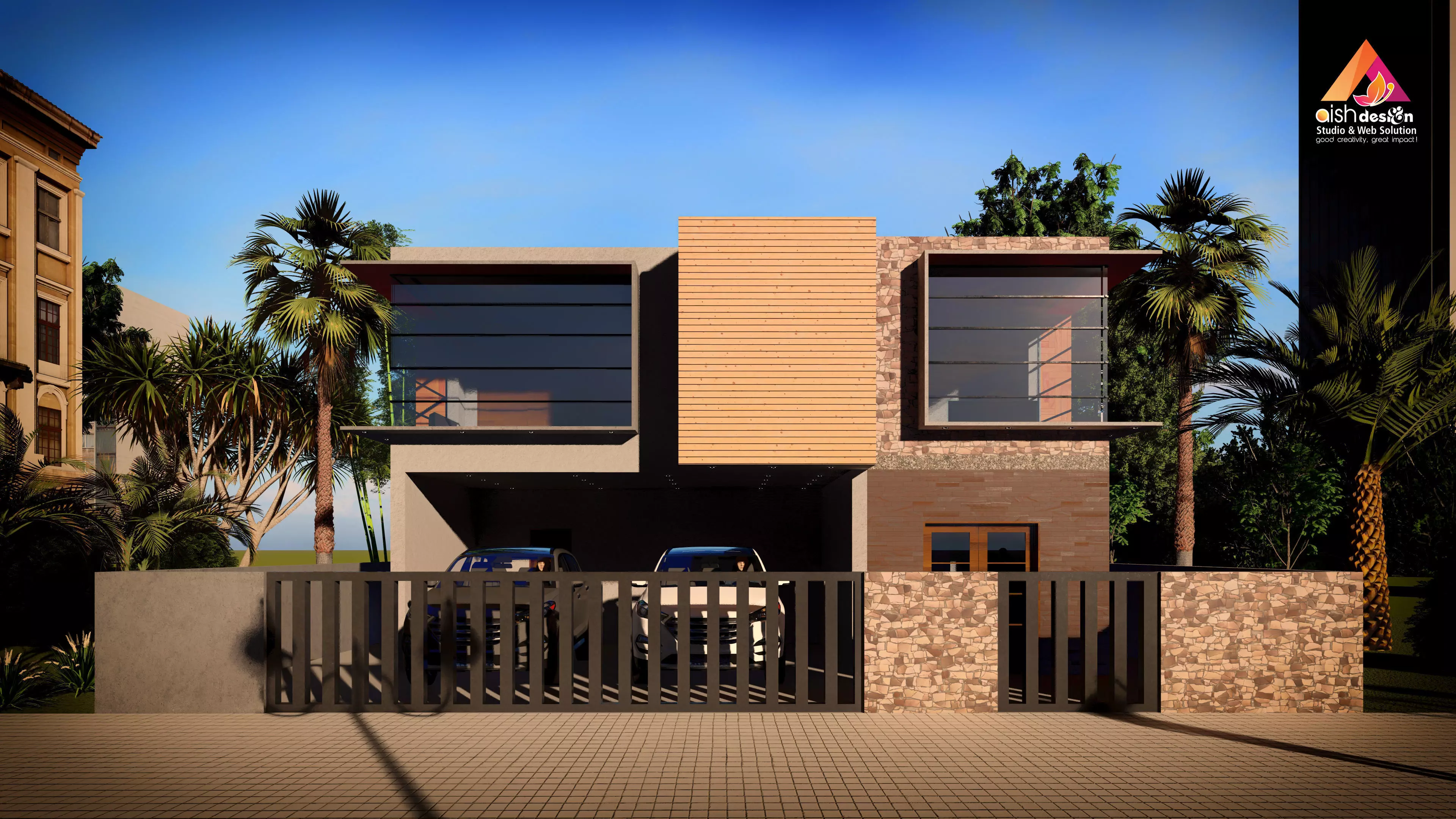 Modern RMDC House Revit Modeling Visualization Walkthrough 3D model