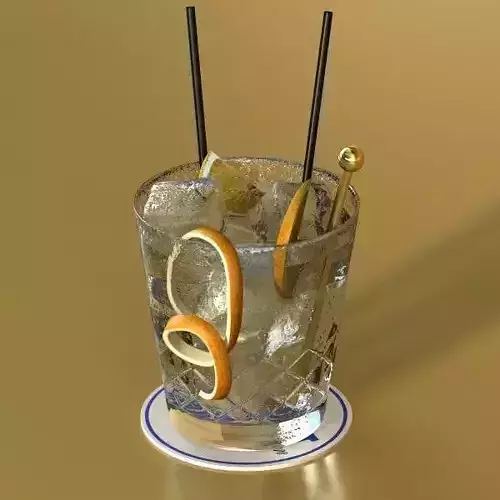 Vodka Cocktail Glass 3D model