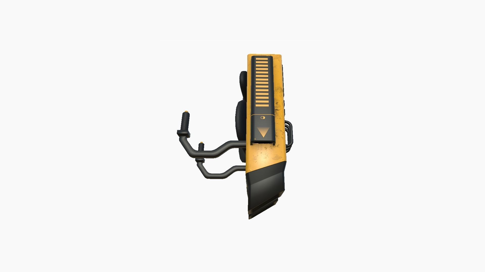 Jetpack F03 Yellow Black - SciFi Character Design Low-poly 3D model_4