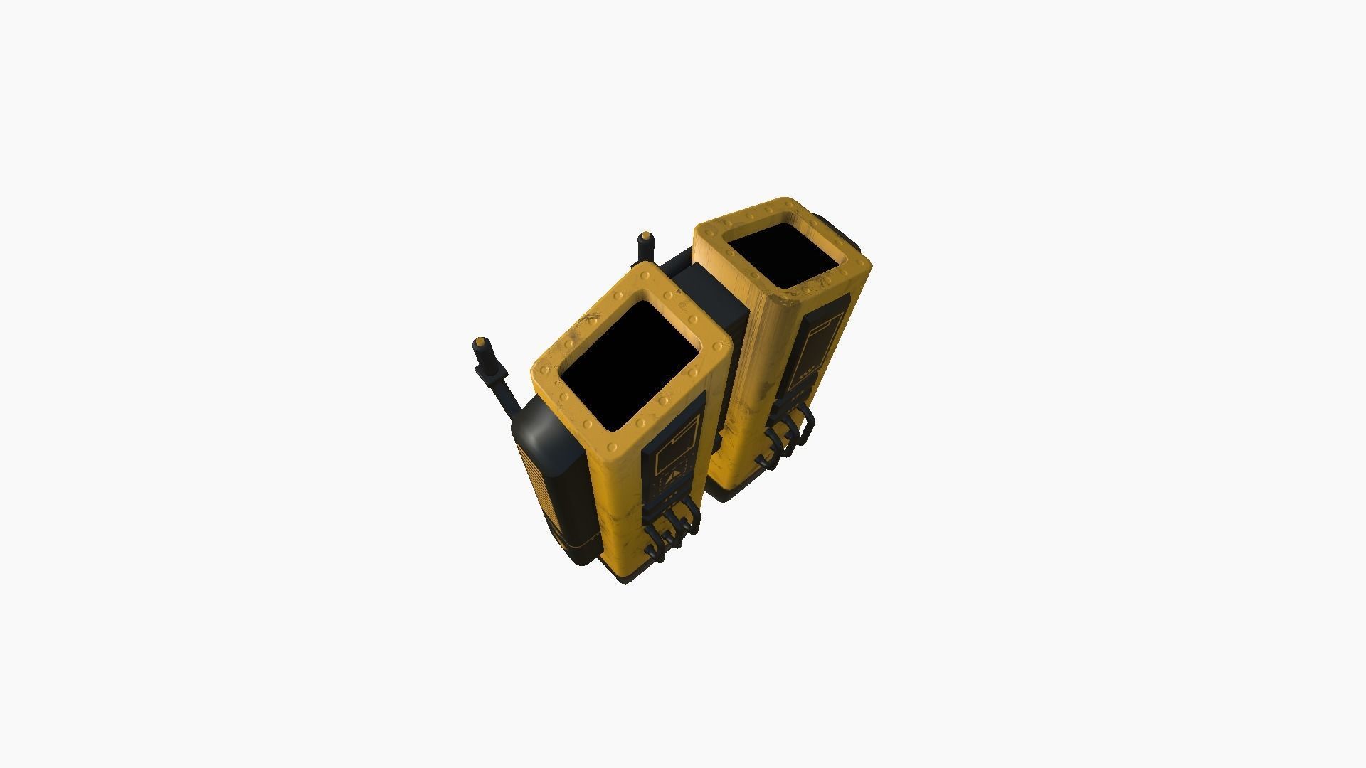 Jetpack F03 Yellow Black - SciFi Character Design Low-poly 3D model_3