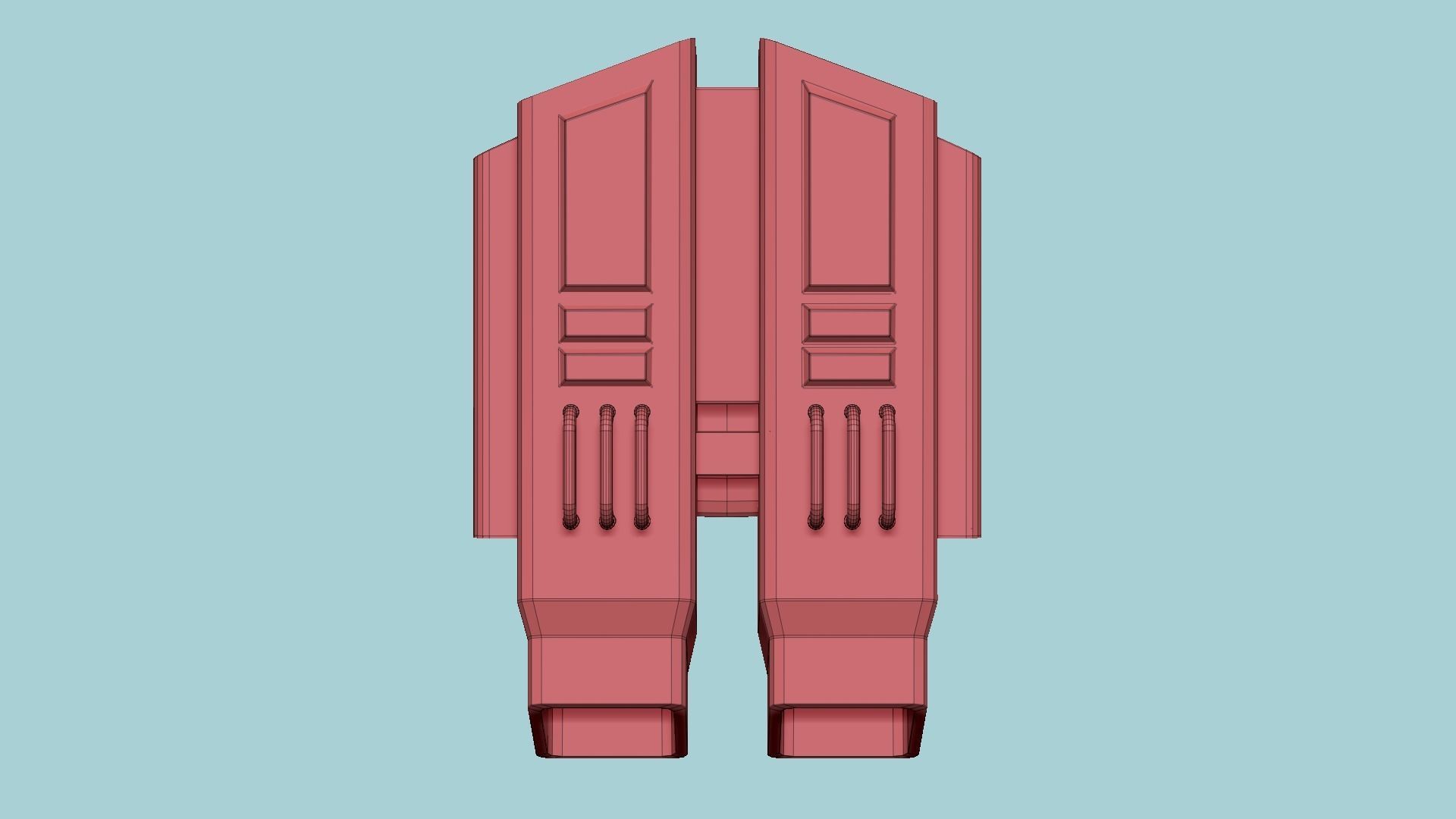 Jetpack F04 Red Black - SciFi Character Design Low-poly 3D model_16
