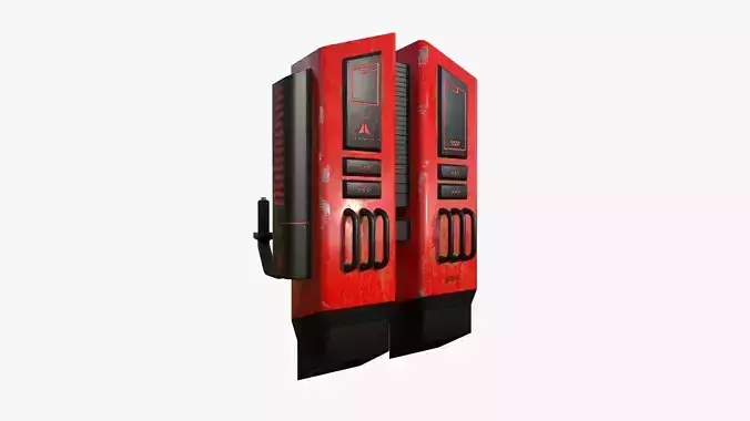 Jetpack F04 Red Black - SciFi Character Design Low-poly 3D model