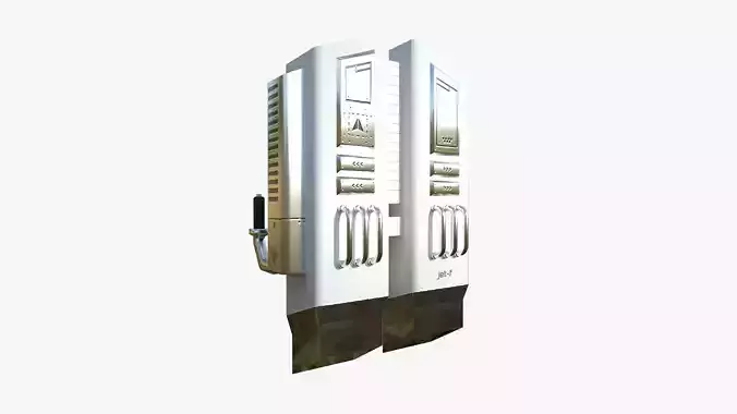 Jetpack F05 White Aluminum - SciFi Character Design Low-poly 3D model
