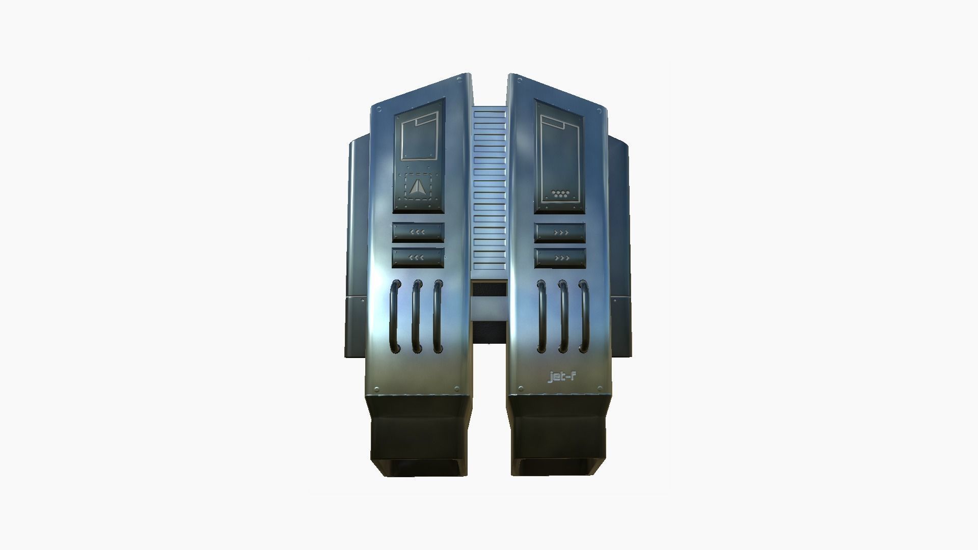 Jetpack F06 Chrome - SciFi Character Design Low-poly 3D model_2