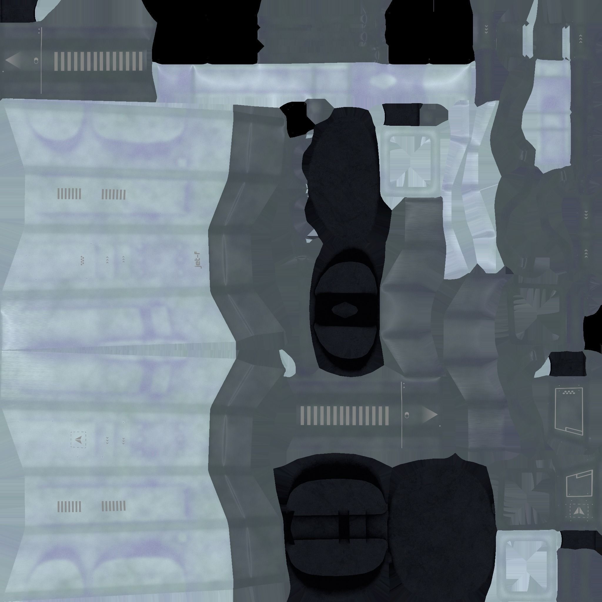 Jetpack F06 Chrome - SciFi Character Design Low-poly 3D model_19