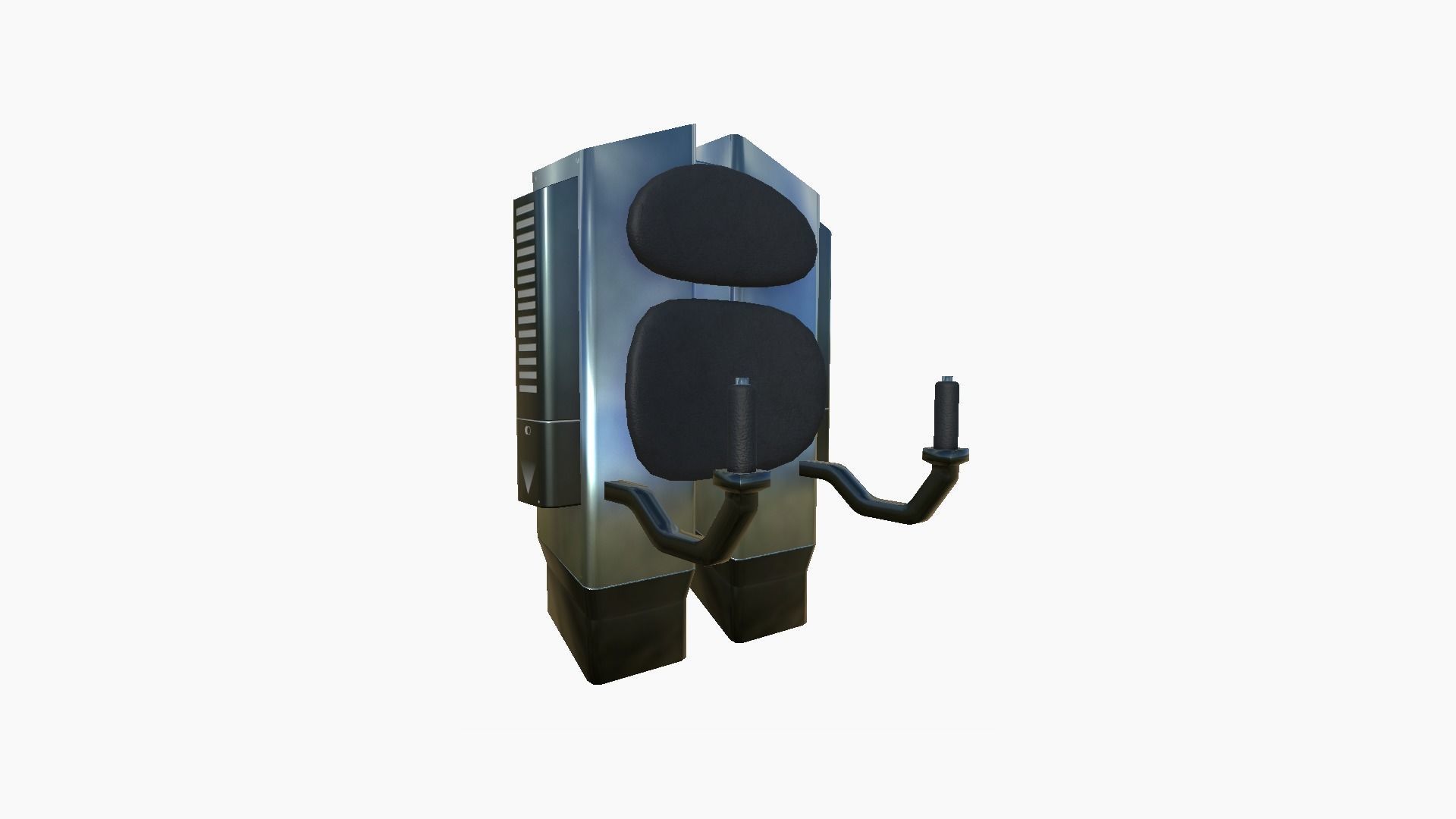 Jetpack F06 Chrome - SciFi Character Design Low-poly 3D model_1