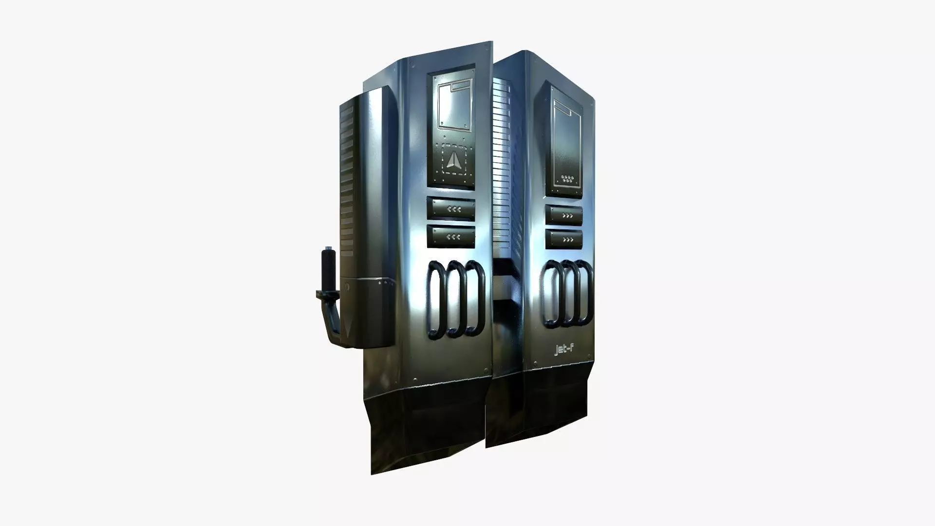 Jetpack F06 Chrome - SciFi Character Design Low-poly 3D model_0