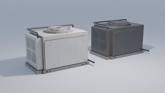 Rooftop AC Unit with 4K Textures Low-poly 3D model
