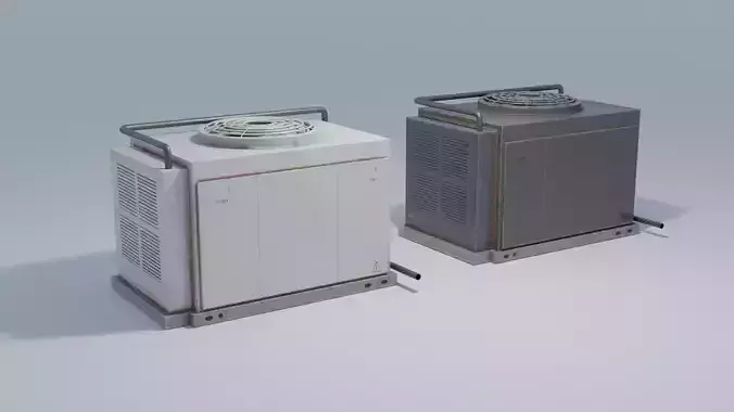 Rooftop AC Unit with 4K Textures Low-poly 3D model