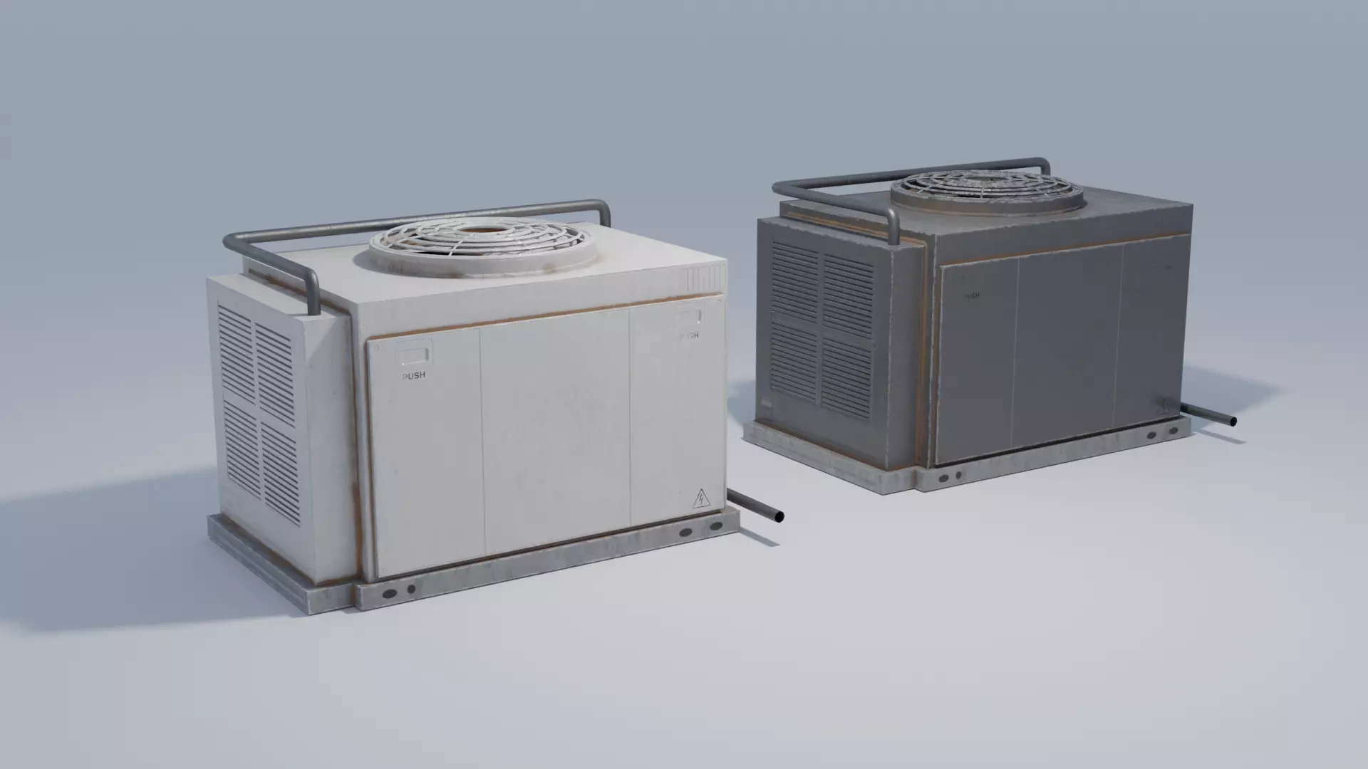 Rooftop AC Unit with 4K Textures Low-poly 3D model_0