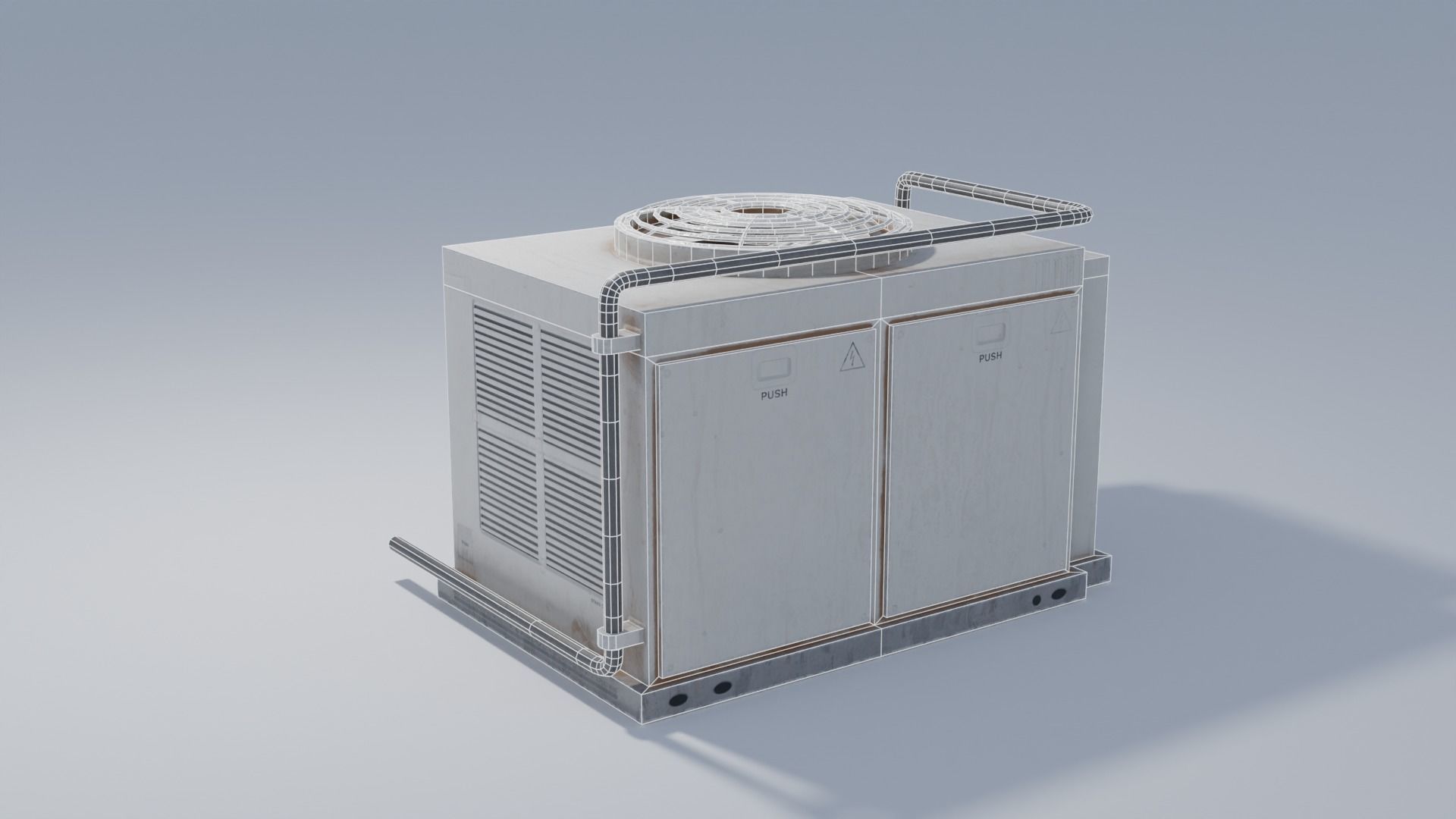 Rooftop AC Unit with 4K Textures Low-poly 3D model_5