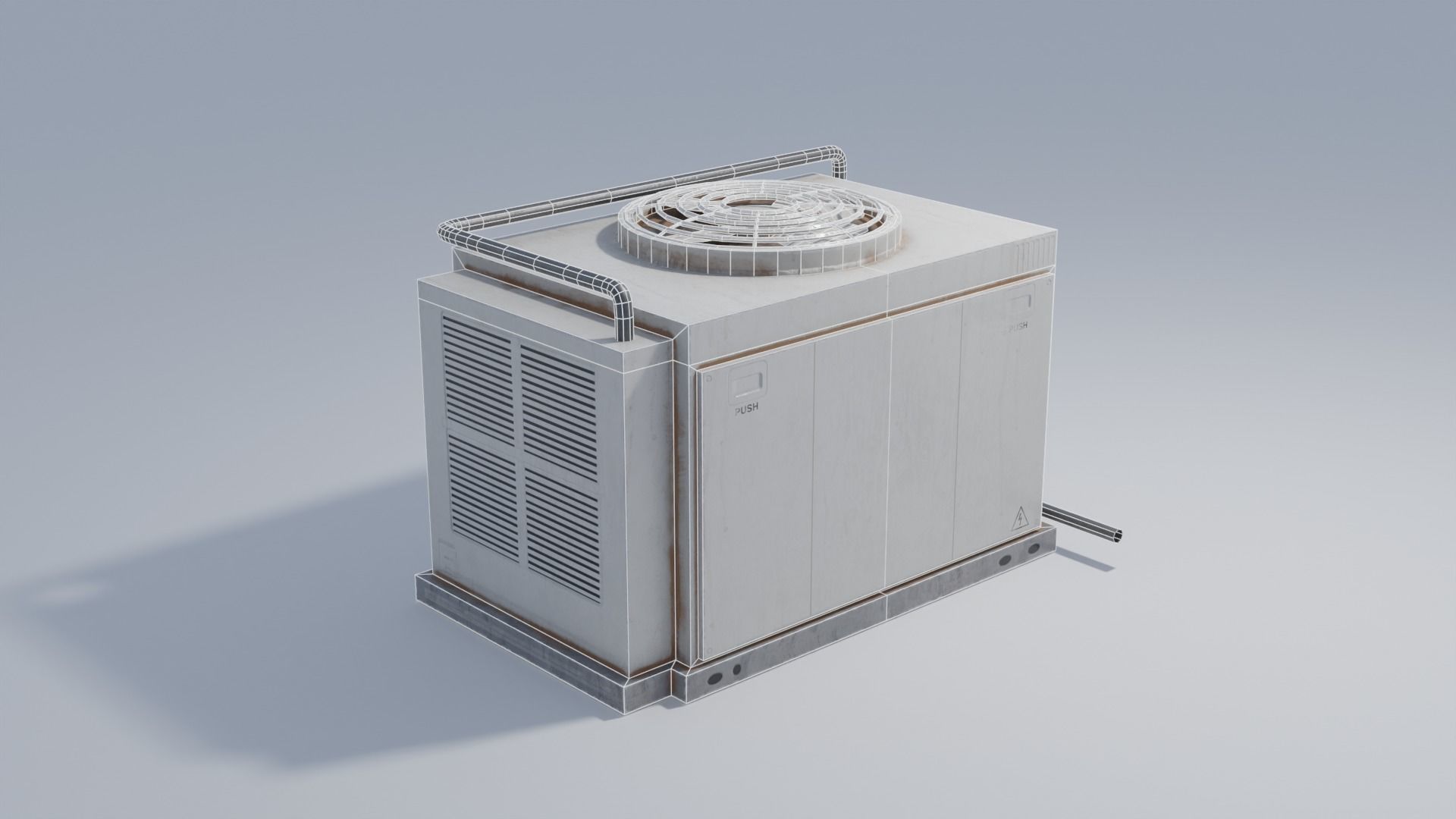 Rooftop AC Unit with 4K Textures Low-poly 3D model_2