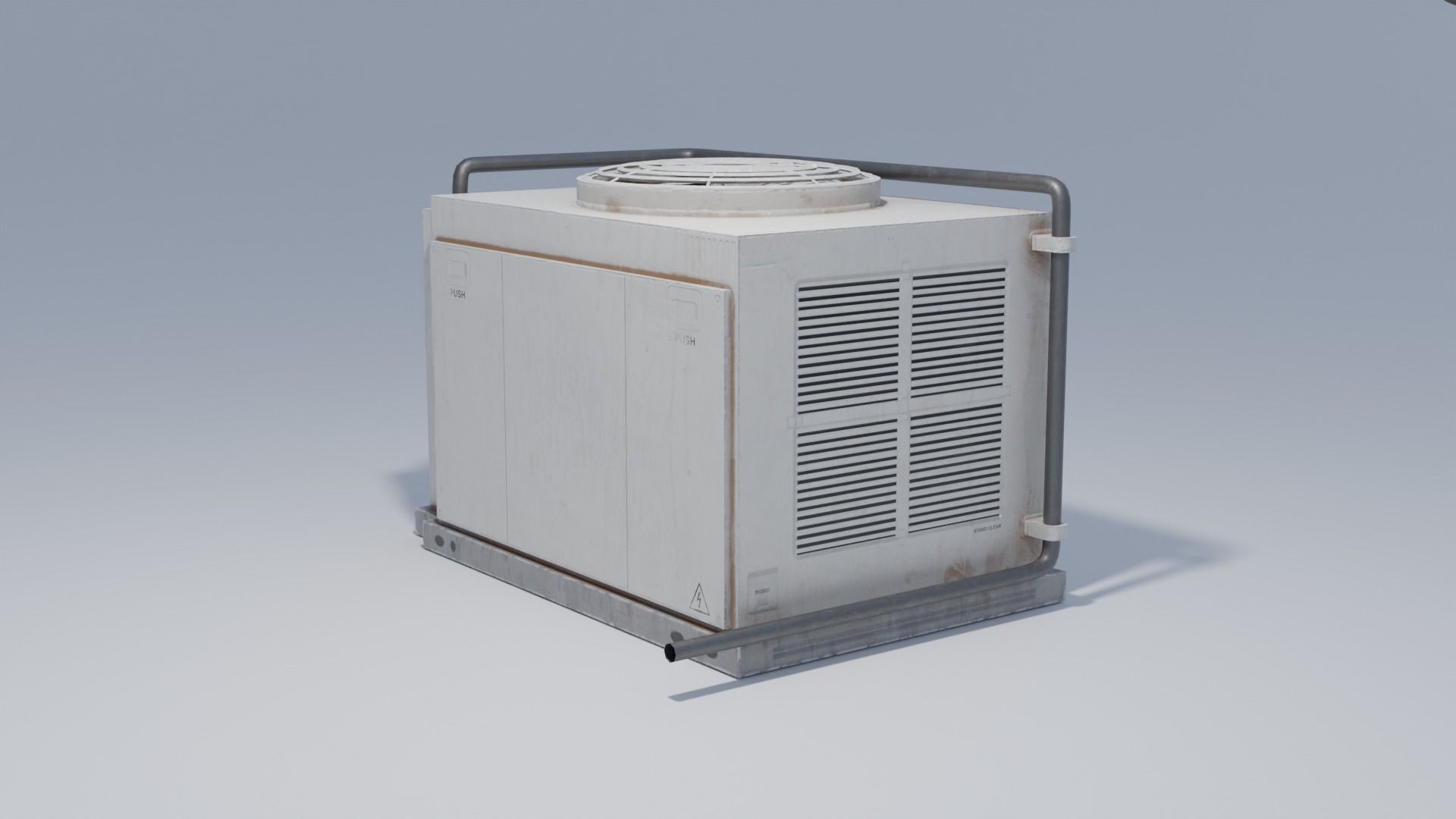 Rooftop AC Unit with 4K Textures Low-poly 3D model_7
