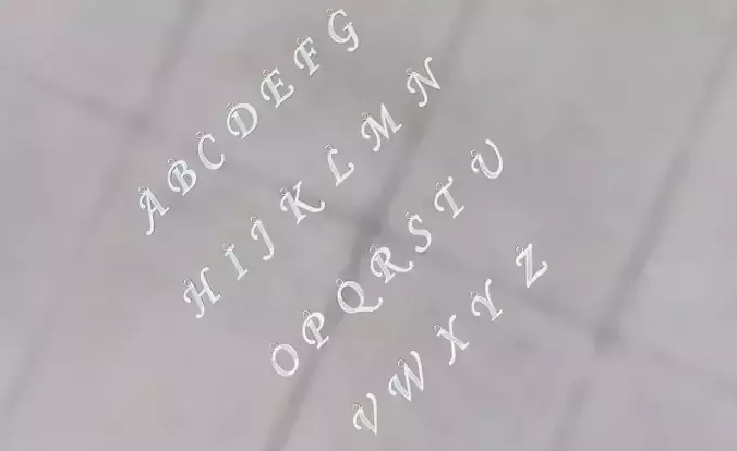 alphabet 3D print model