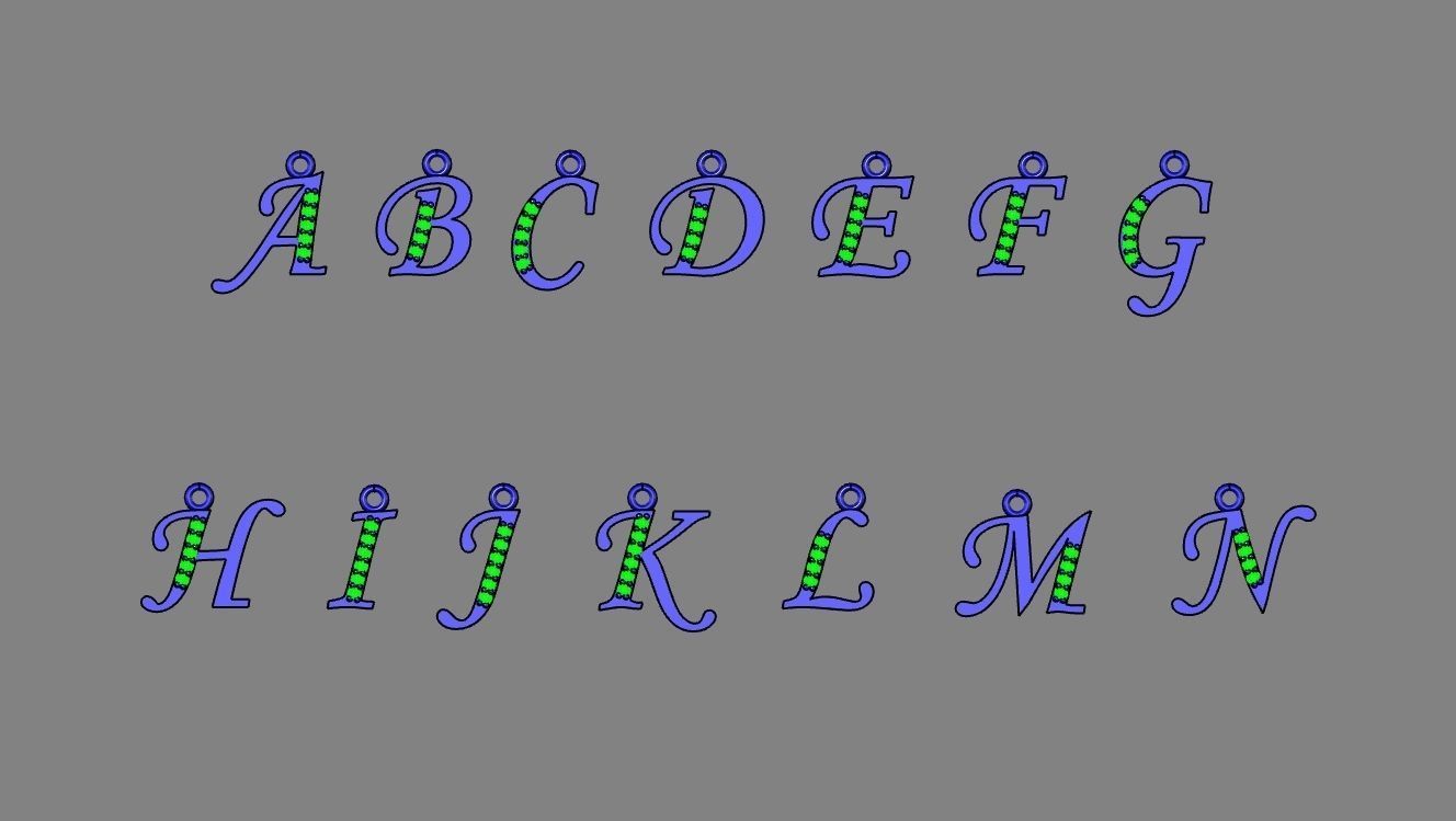 alphabet 3D print model_1