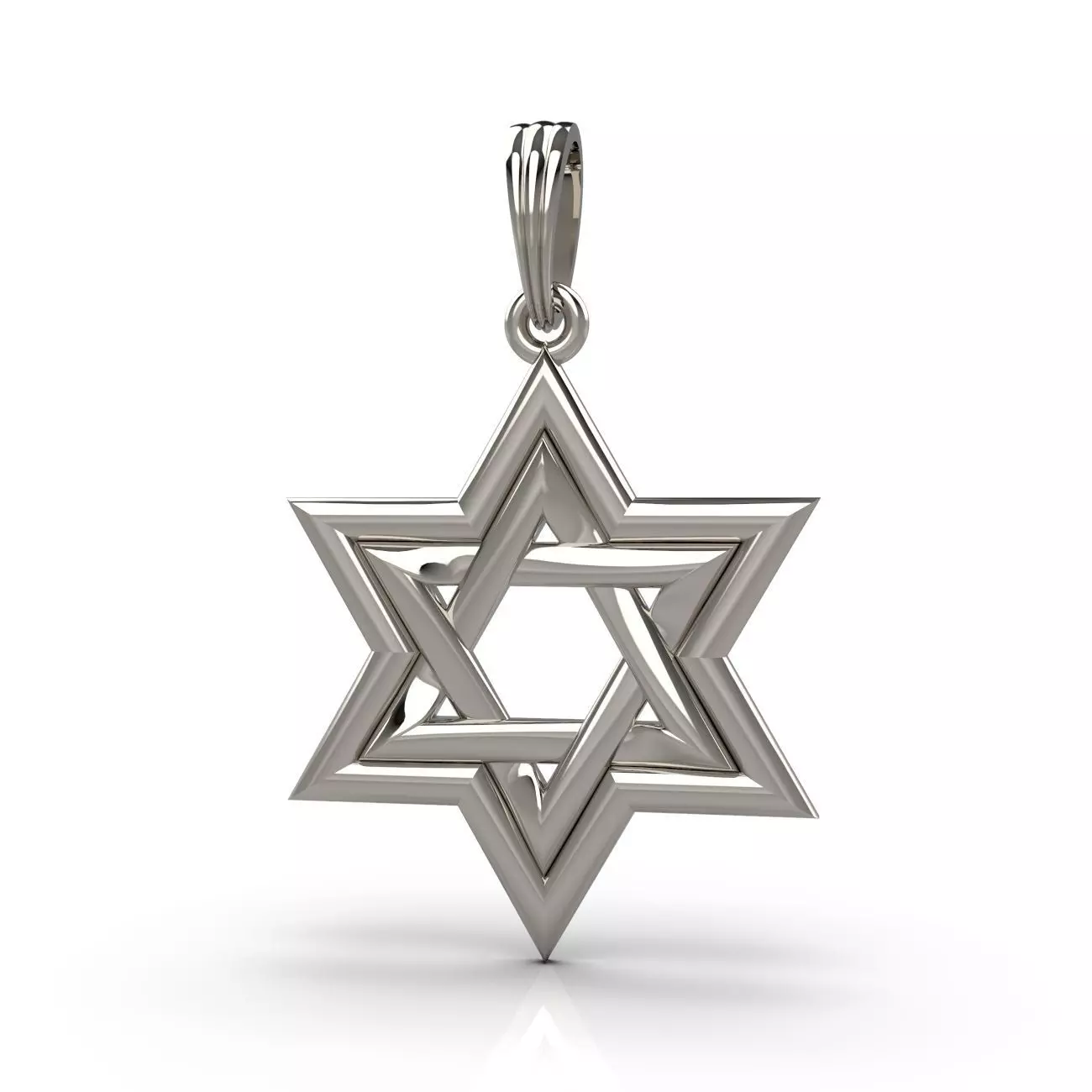 Pendant Star of David 3D print model_0