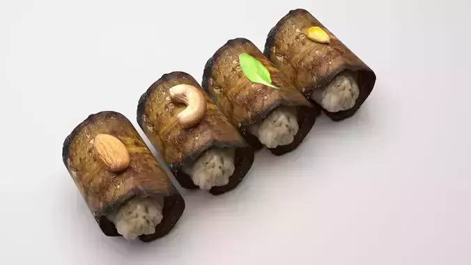 Eggplant Rolls 3D model