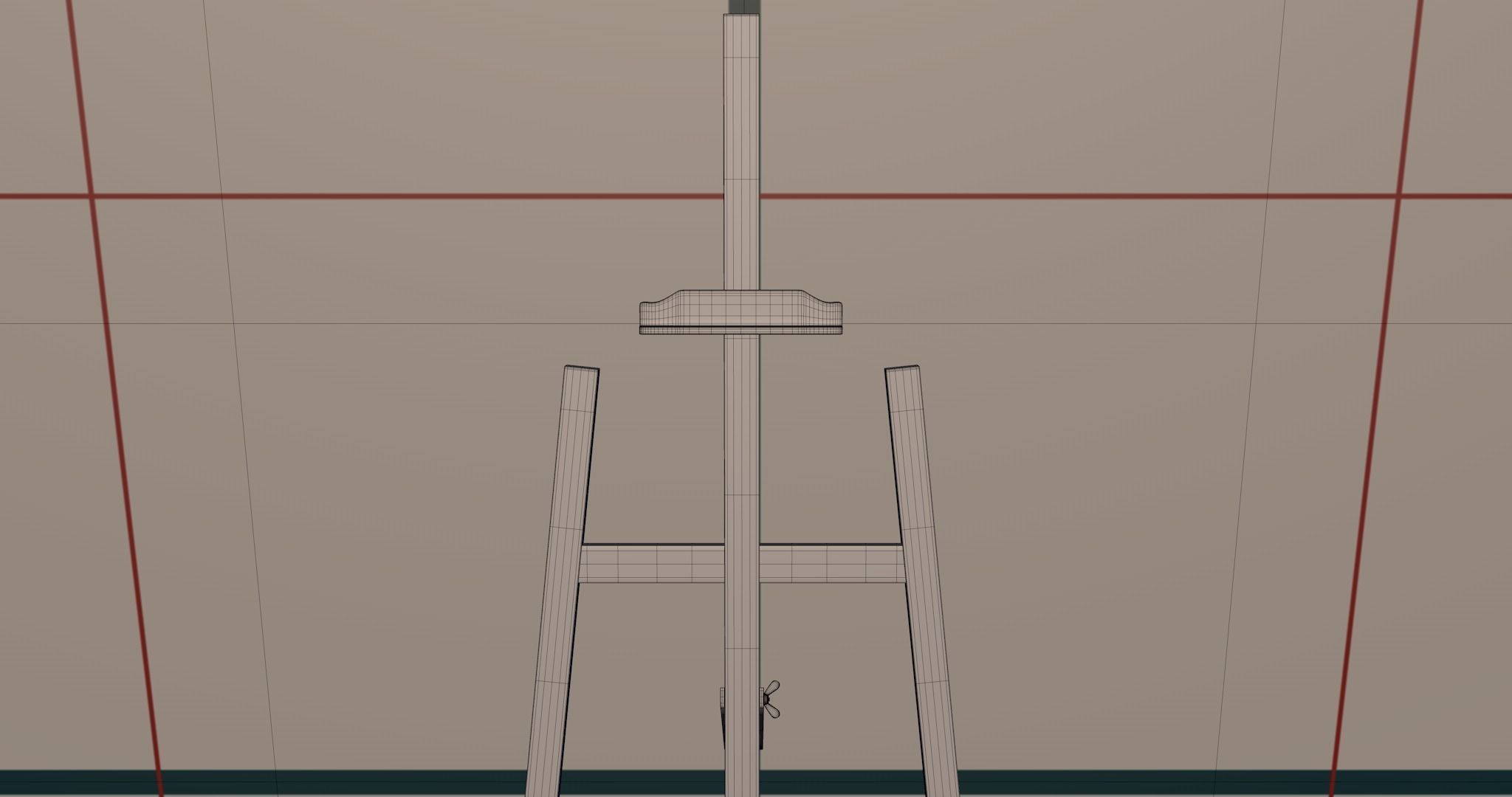 Canvas and easel PBR 3D model_21