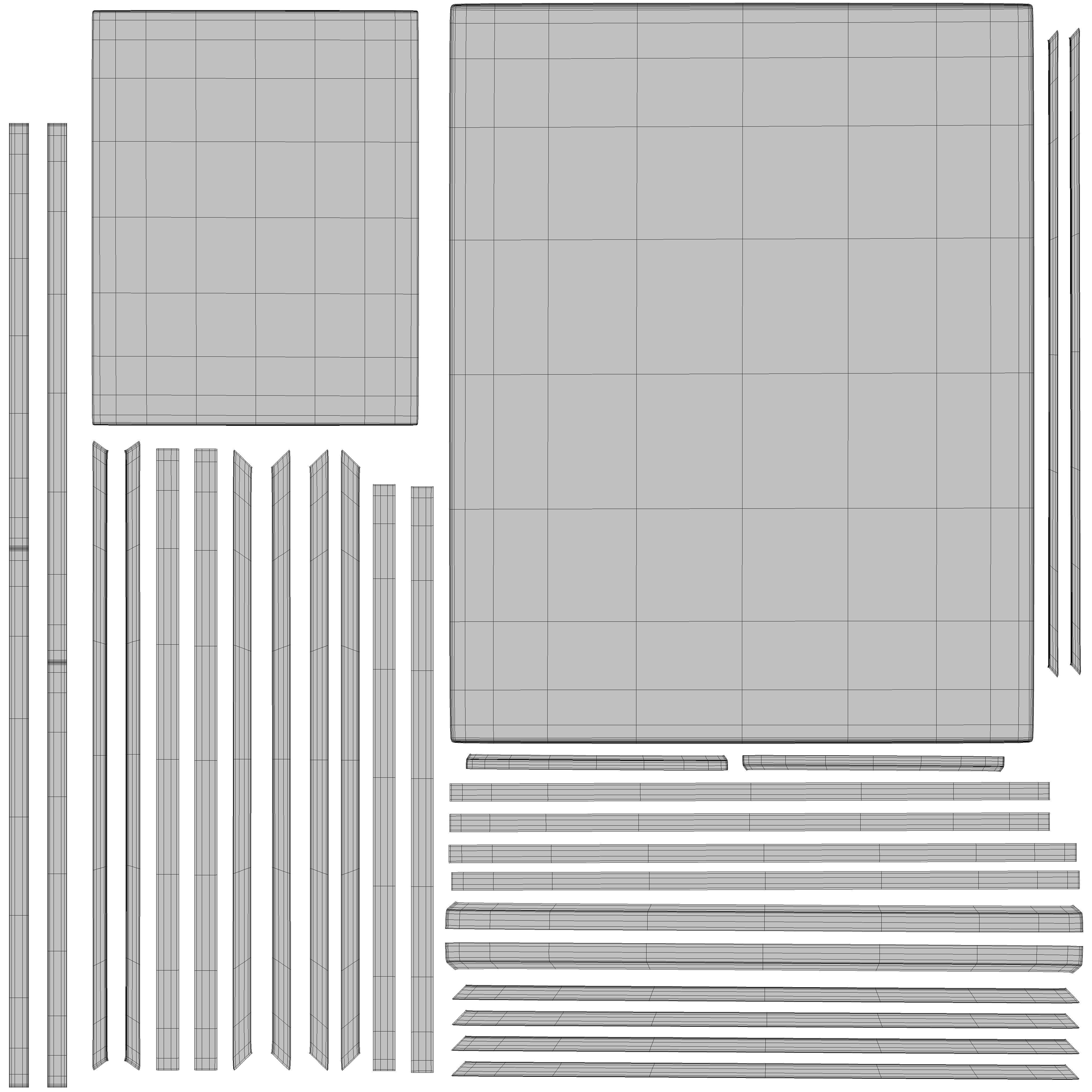 Canvas and easel PBR 3D model_28