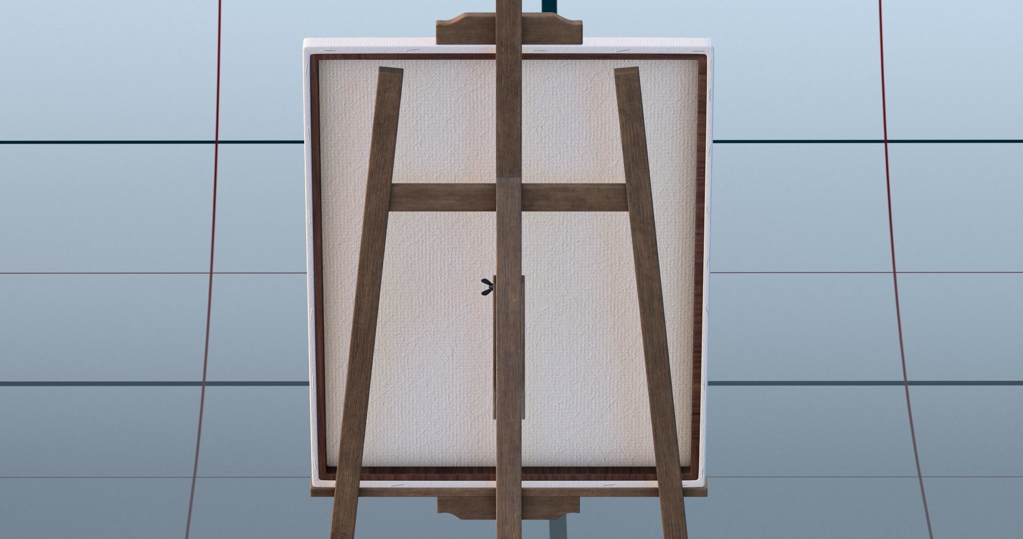 Canvas and easel PBR 3D model_18