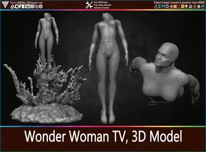 Wonder Woman TV Show 3D Model