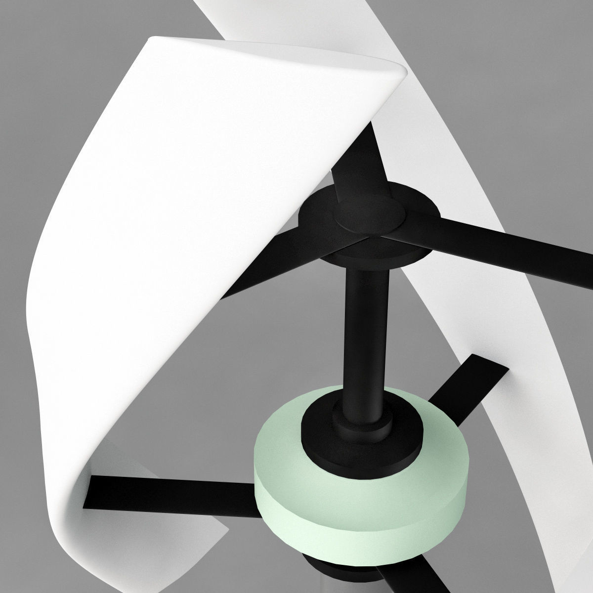Small Vertical Axis Wind Turbine VAWT Darrieus Helix Low-poly 3D model_3