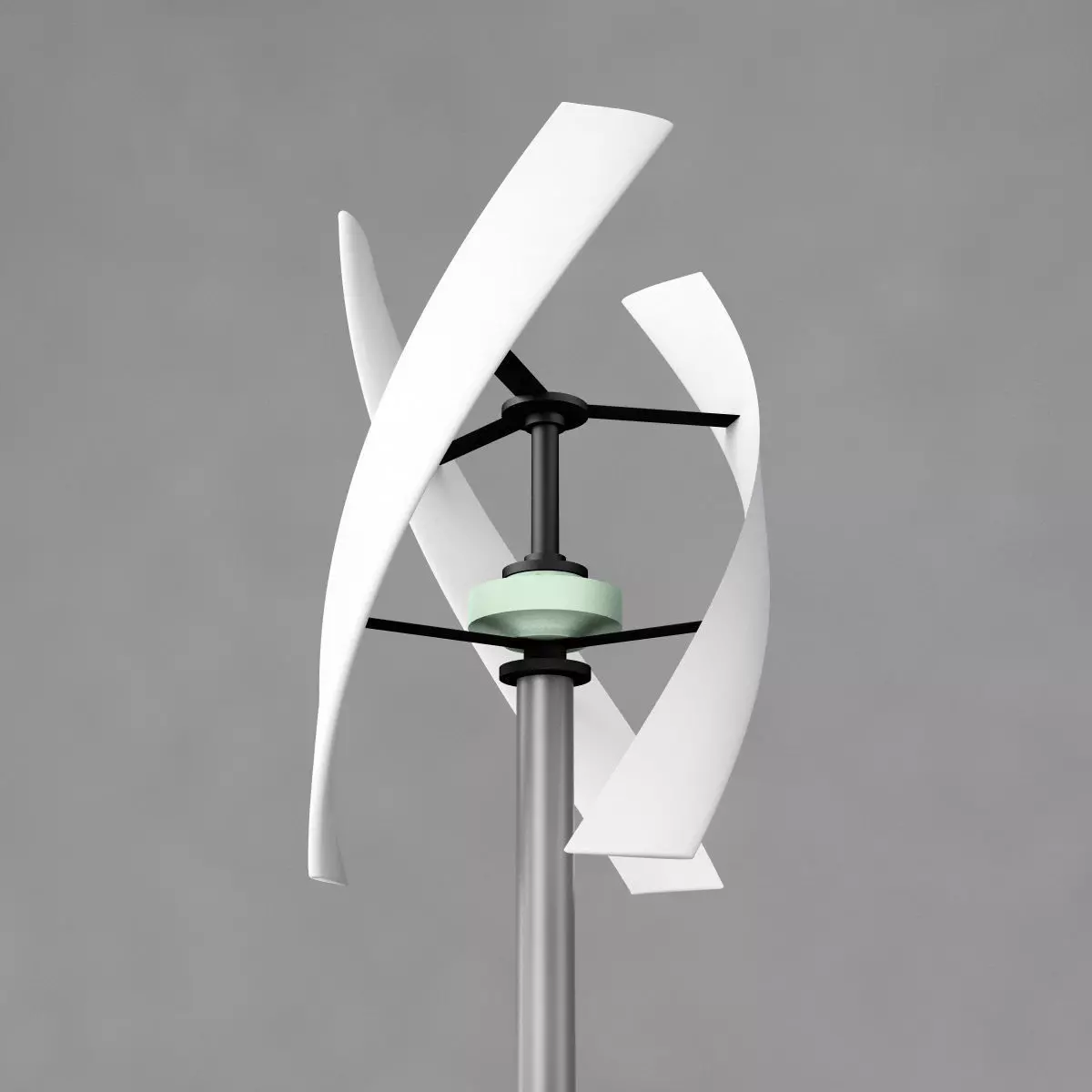 Small Vertical Axis Wind Turbine VAWT Darrieus Helix Low-poly 3D model_0