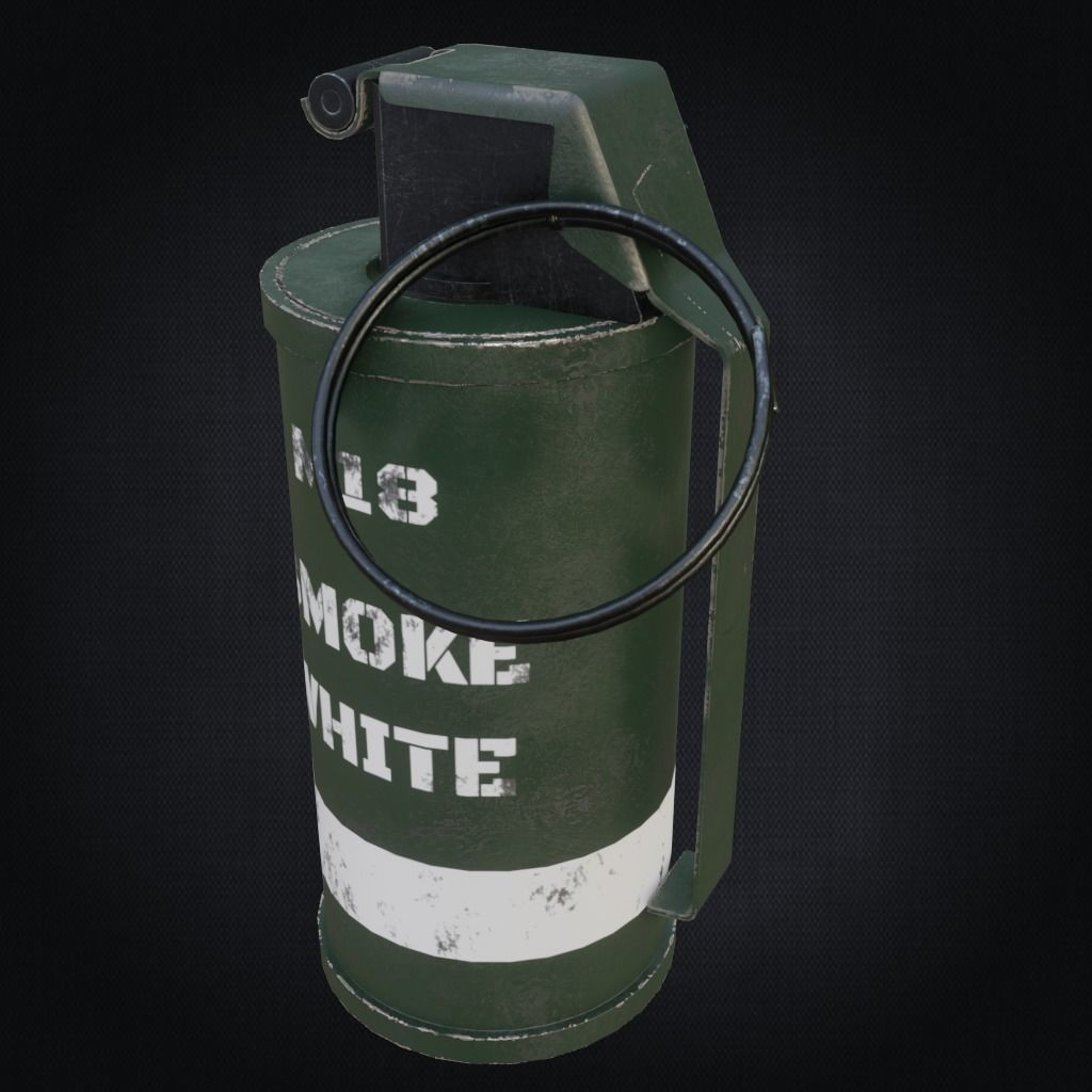 Smoke grenade Free low-poly 3D model_3