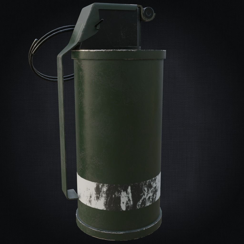 Smoke grenade Free low-poly 3D model_5