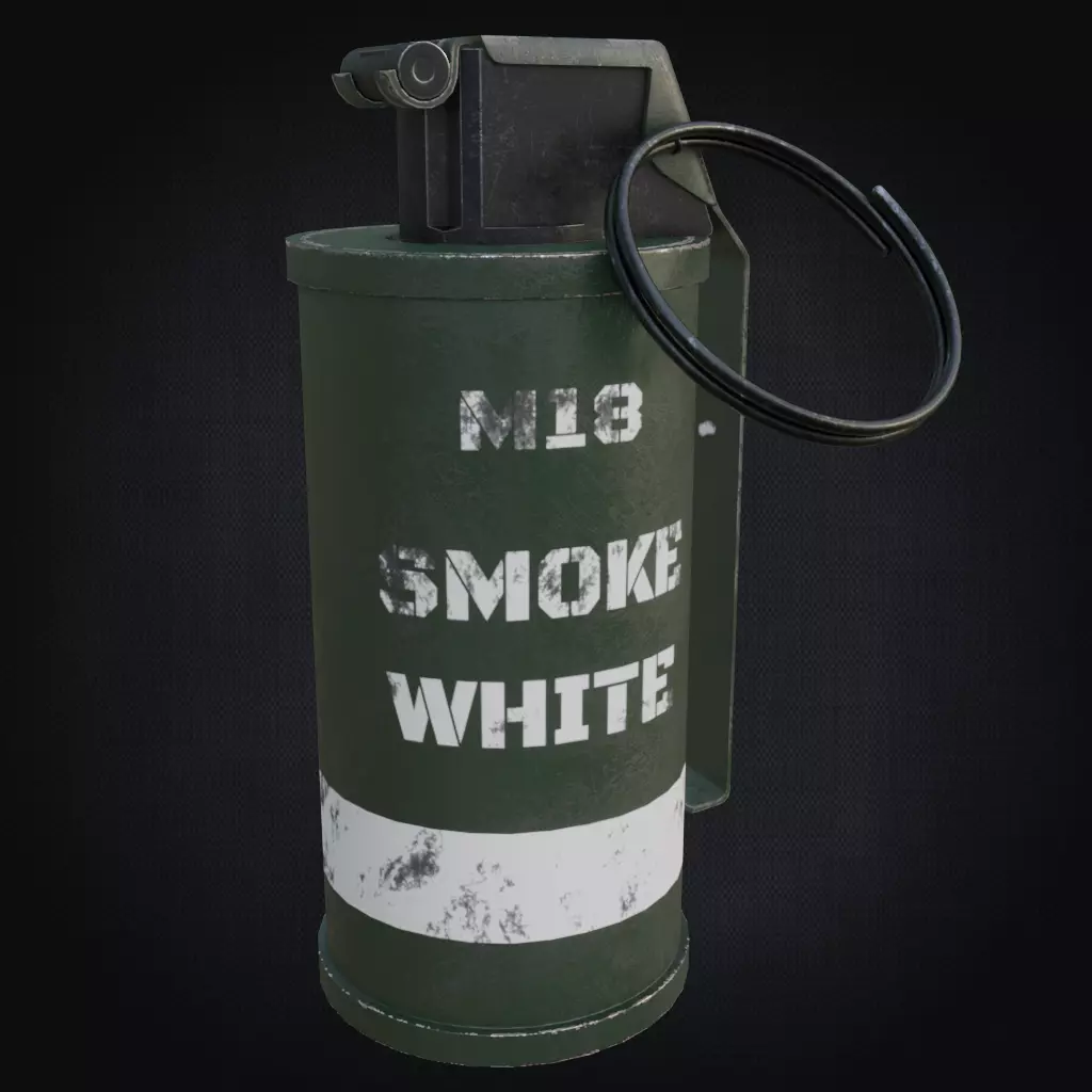 Smoke grenade Free low-poly 3D model_0