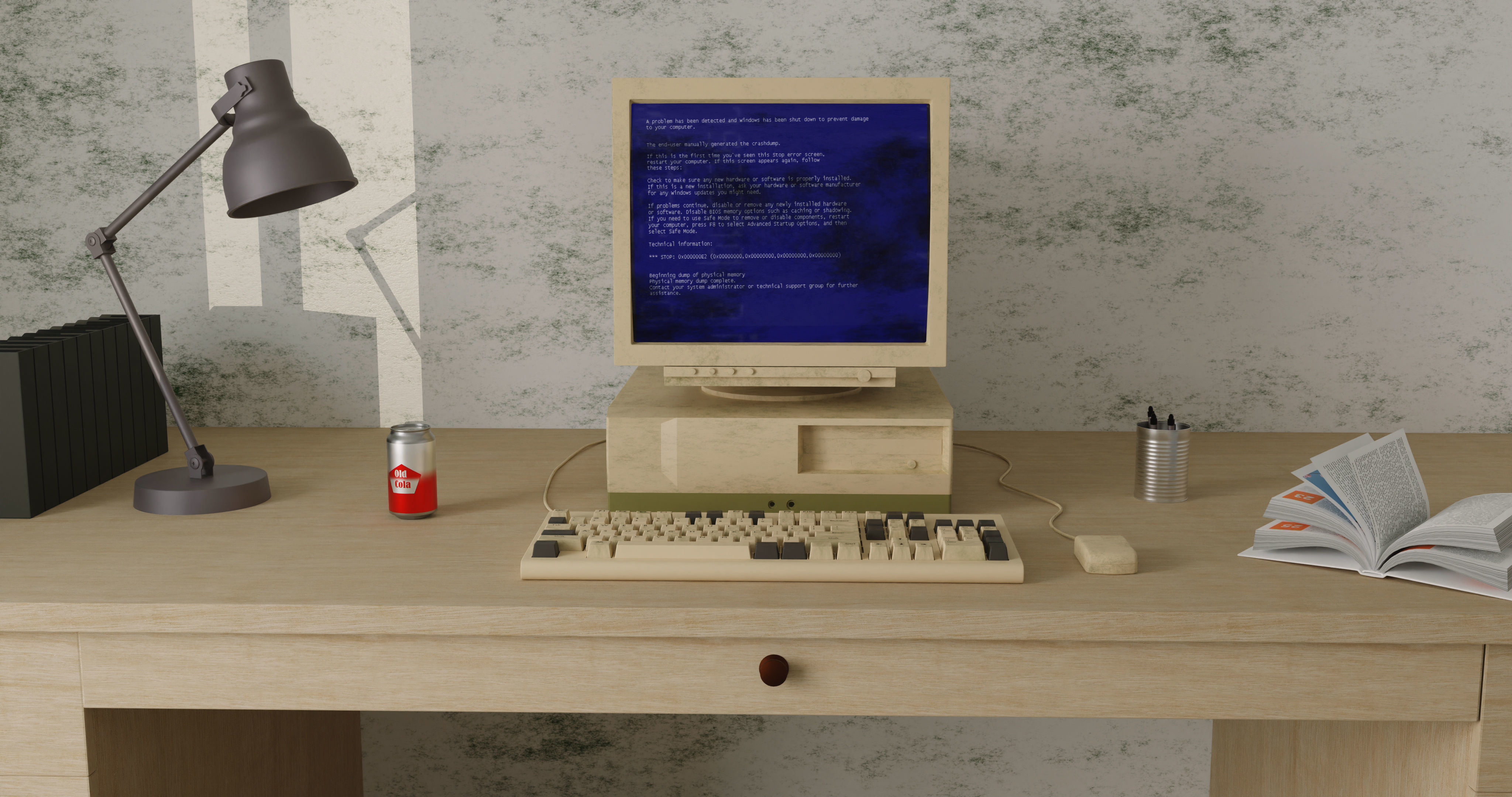 Abandoned Office Workplace 3d model 3D model_7