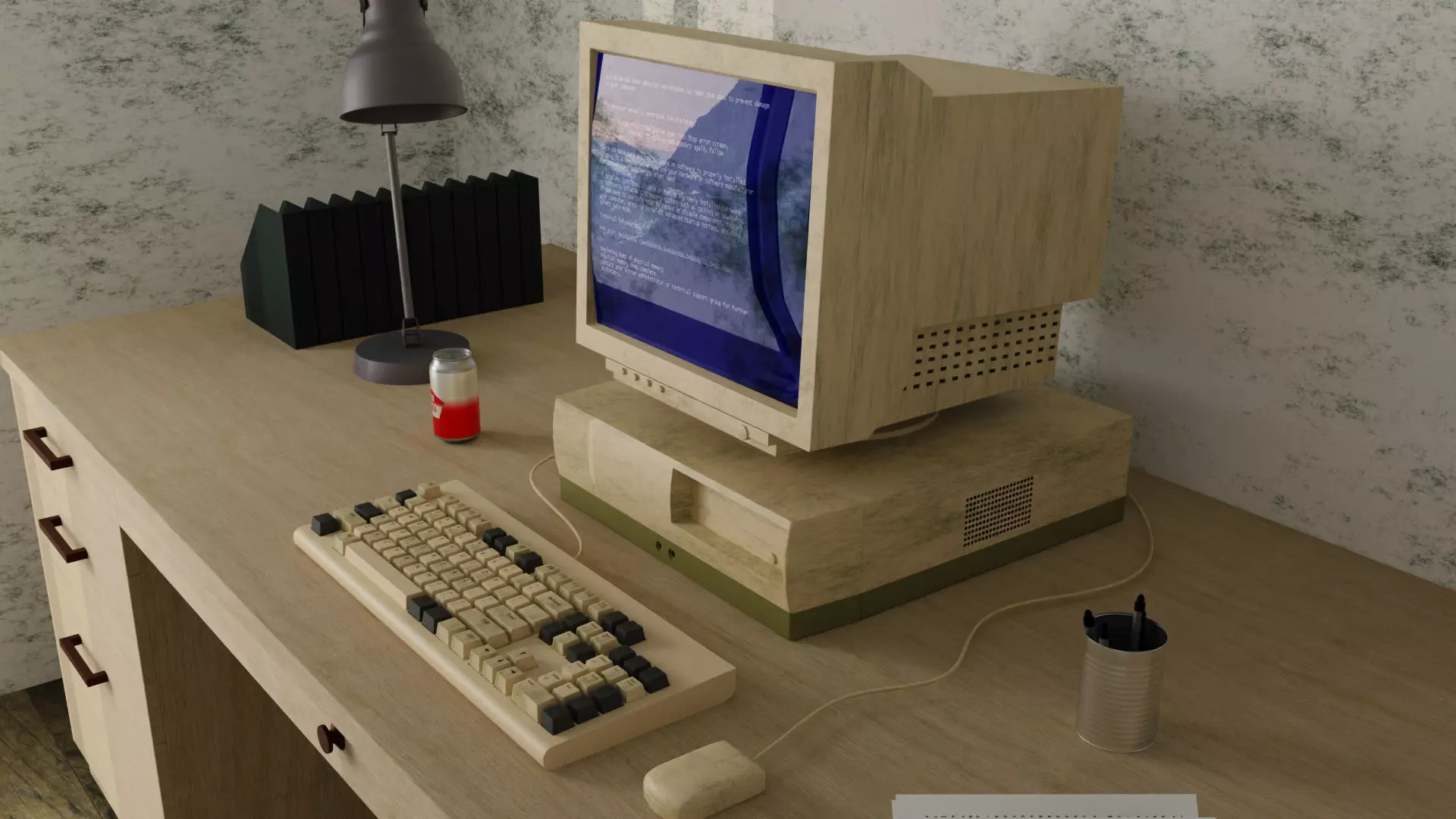 Abandoned Office Workplace 3d model 3D model_0