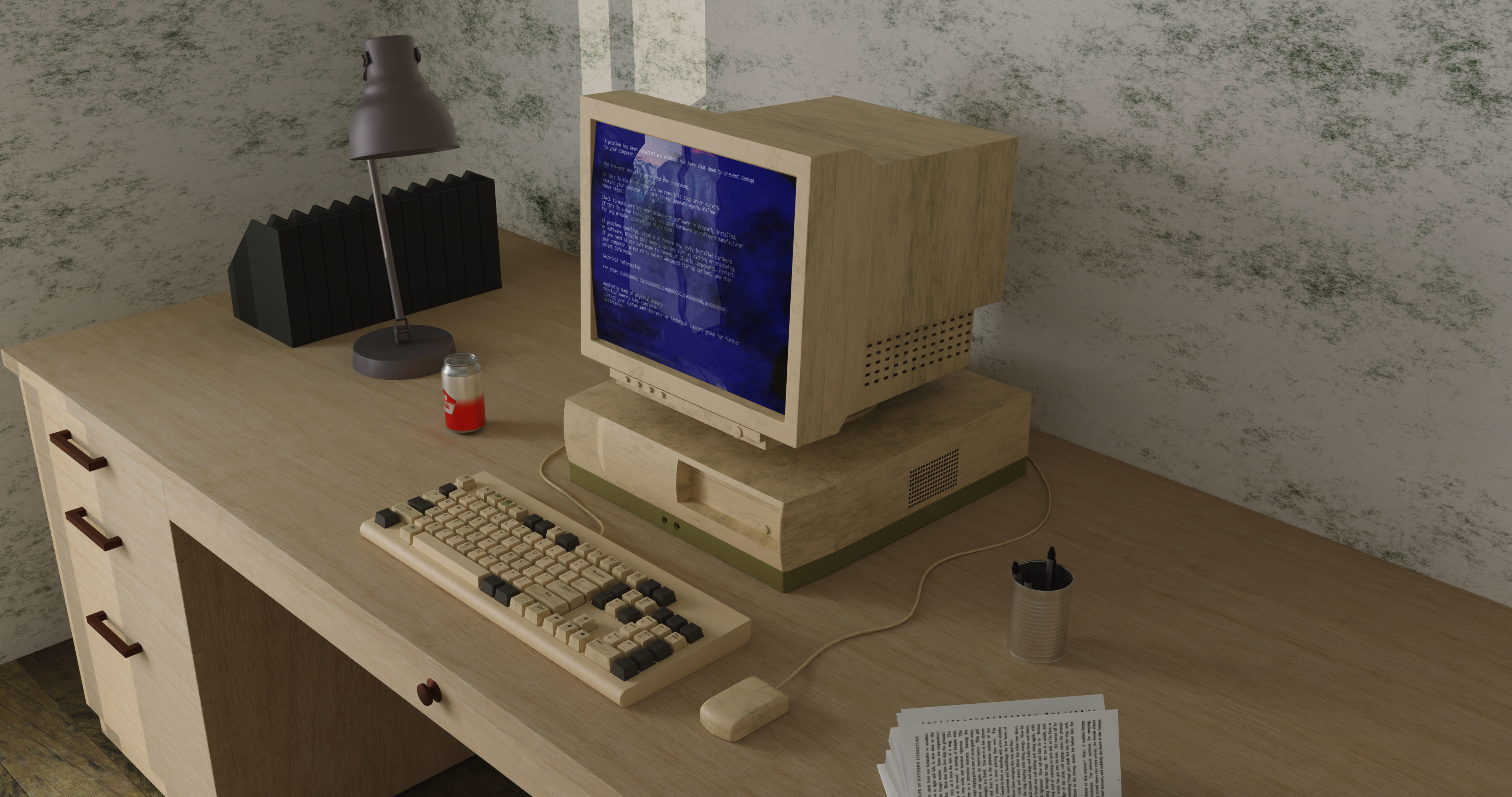 Abandoned Office Workplace 3d model 3D model_2