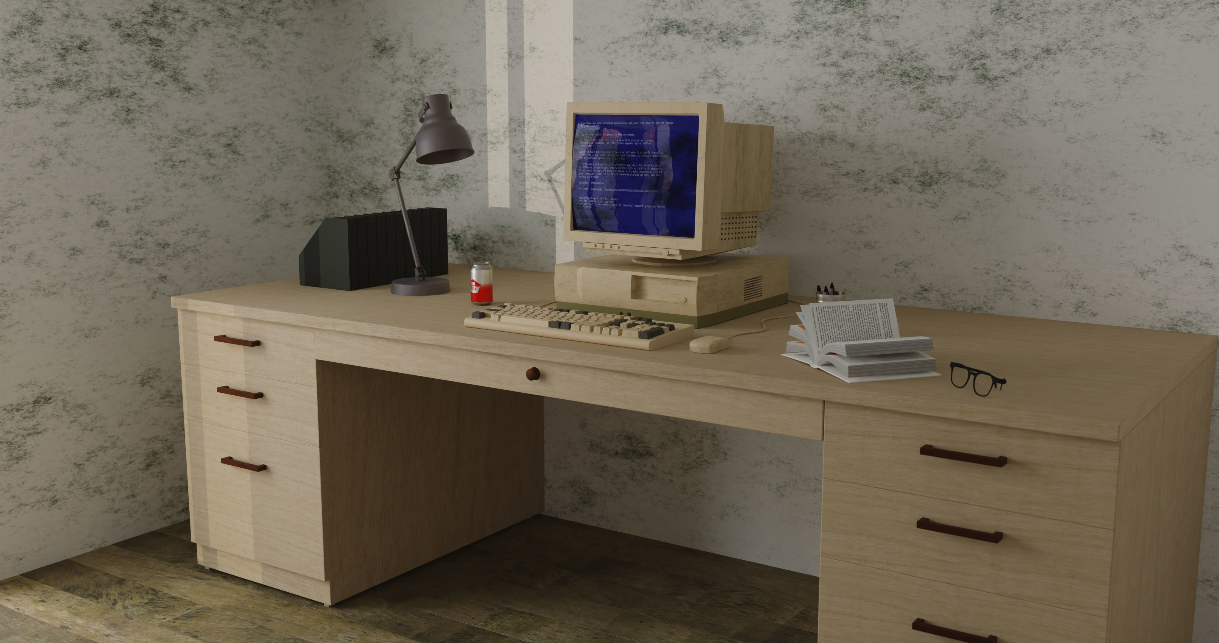 Abandoned Office Workplace 3d model 3D model_3