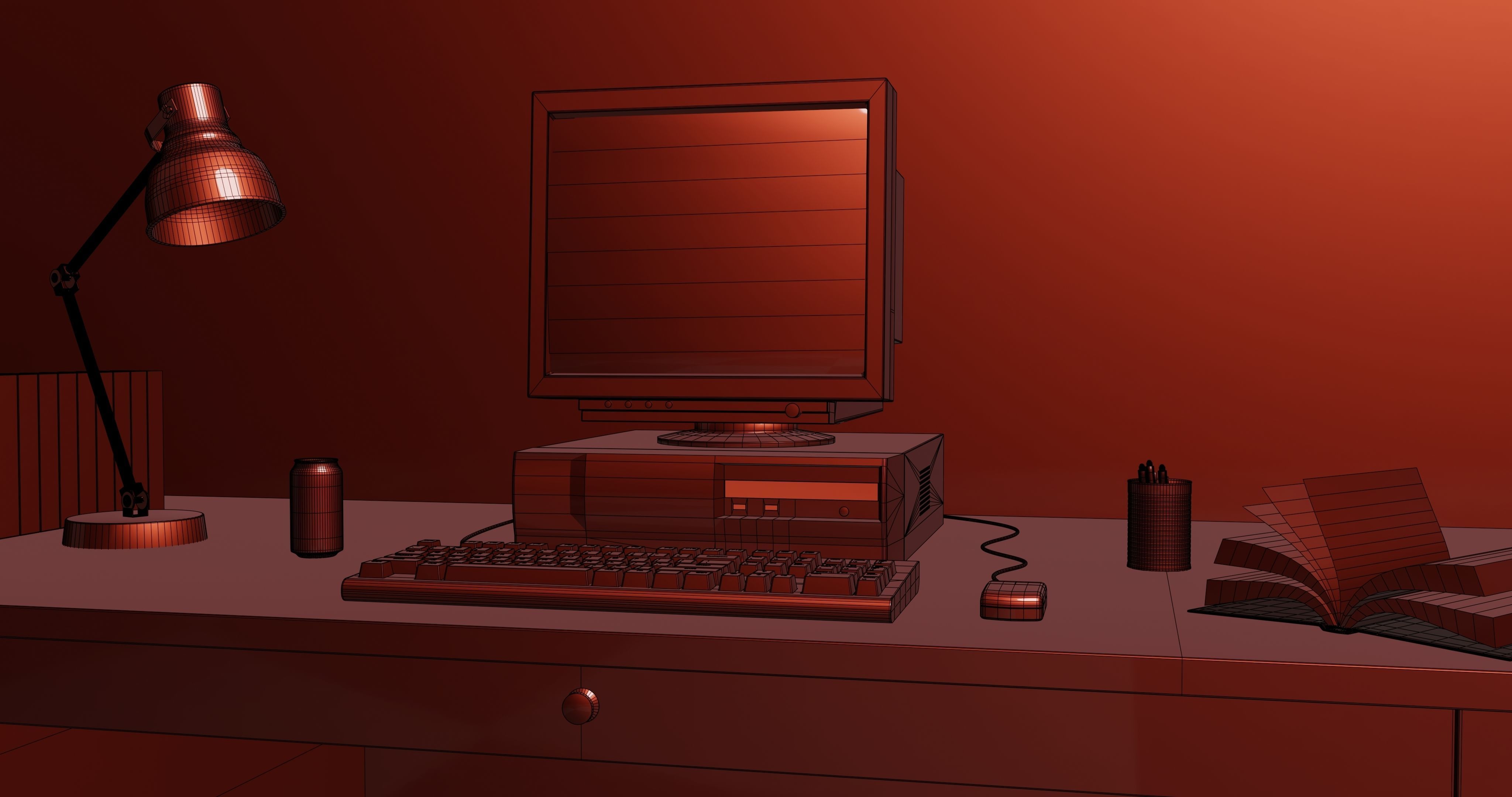 Abandoned Office Workplace 3d model 3D model_13