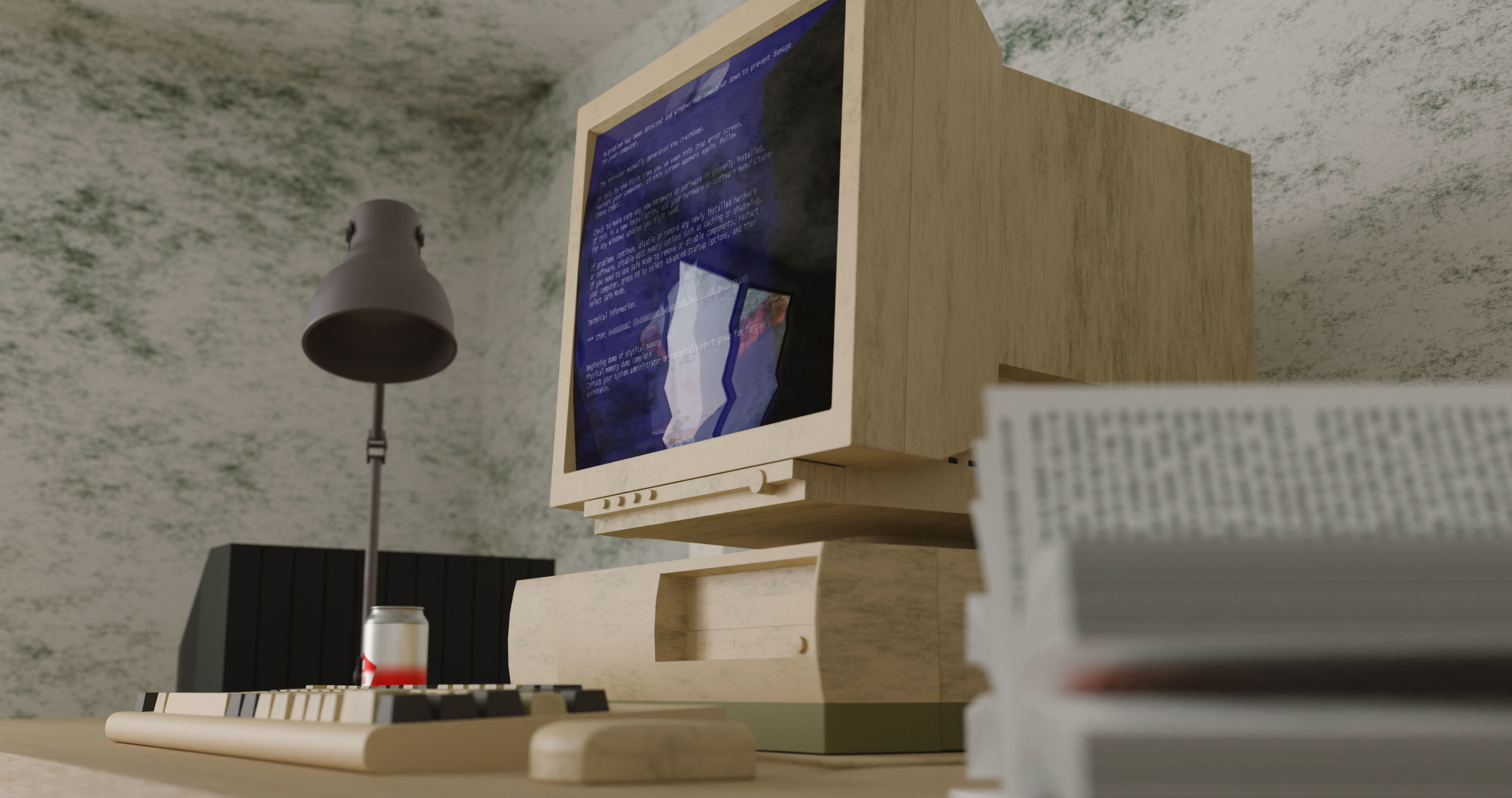 Abandoned Office Workplace 3d model 3D model_4