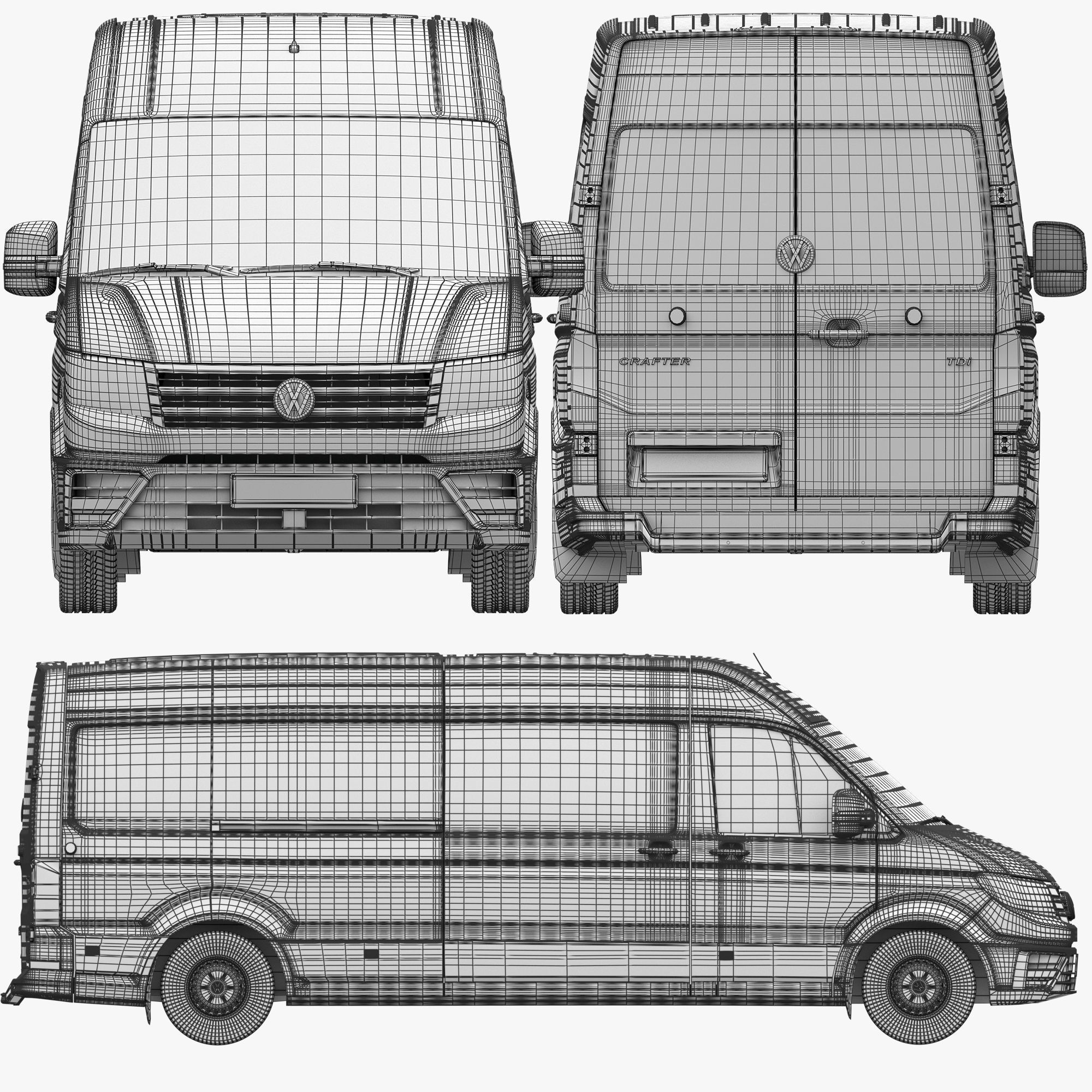 VW Crafter 2 PanelVan L4H3 3D model_25