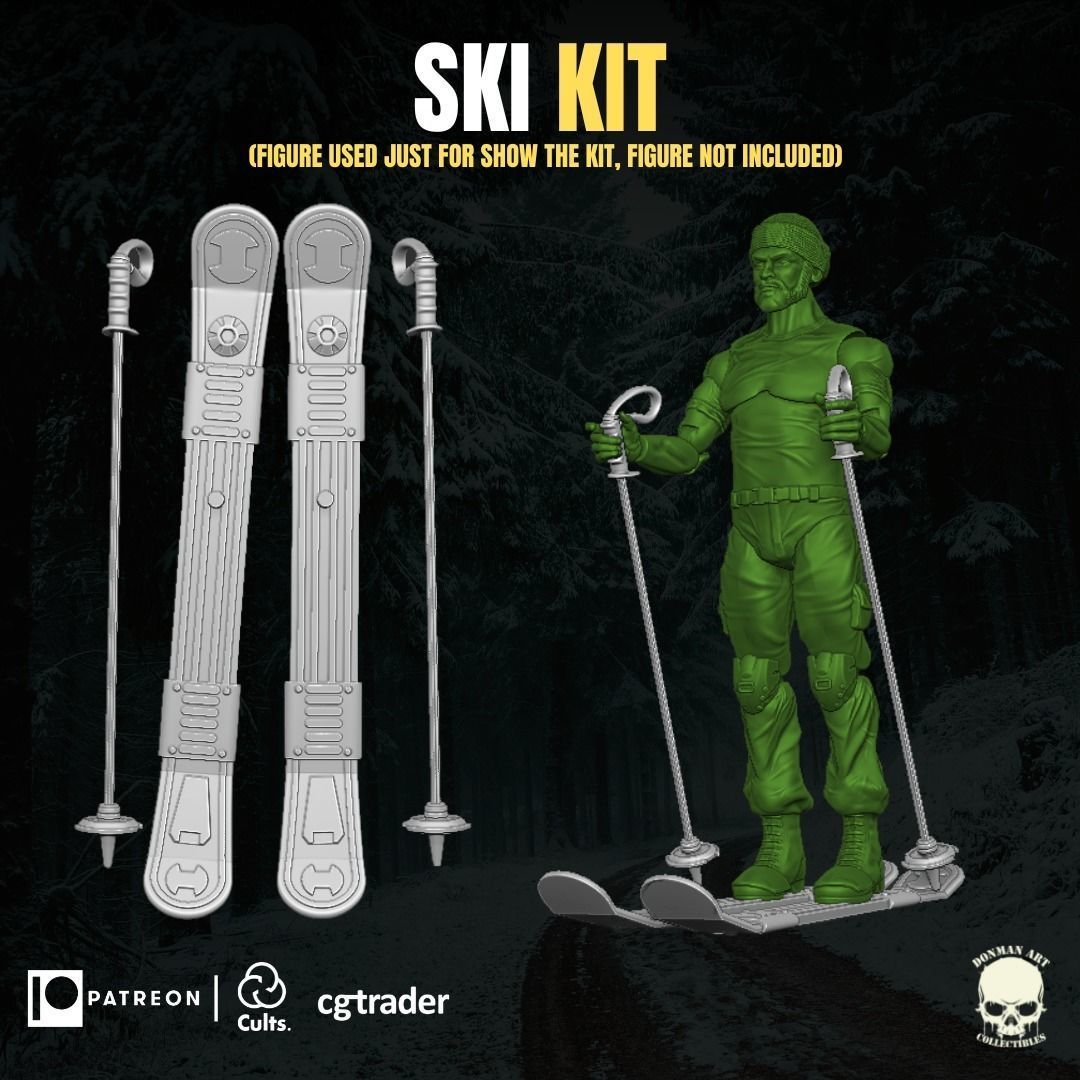 Ski Kit for Action Figures 3D print model_11