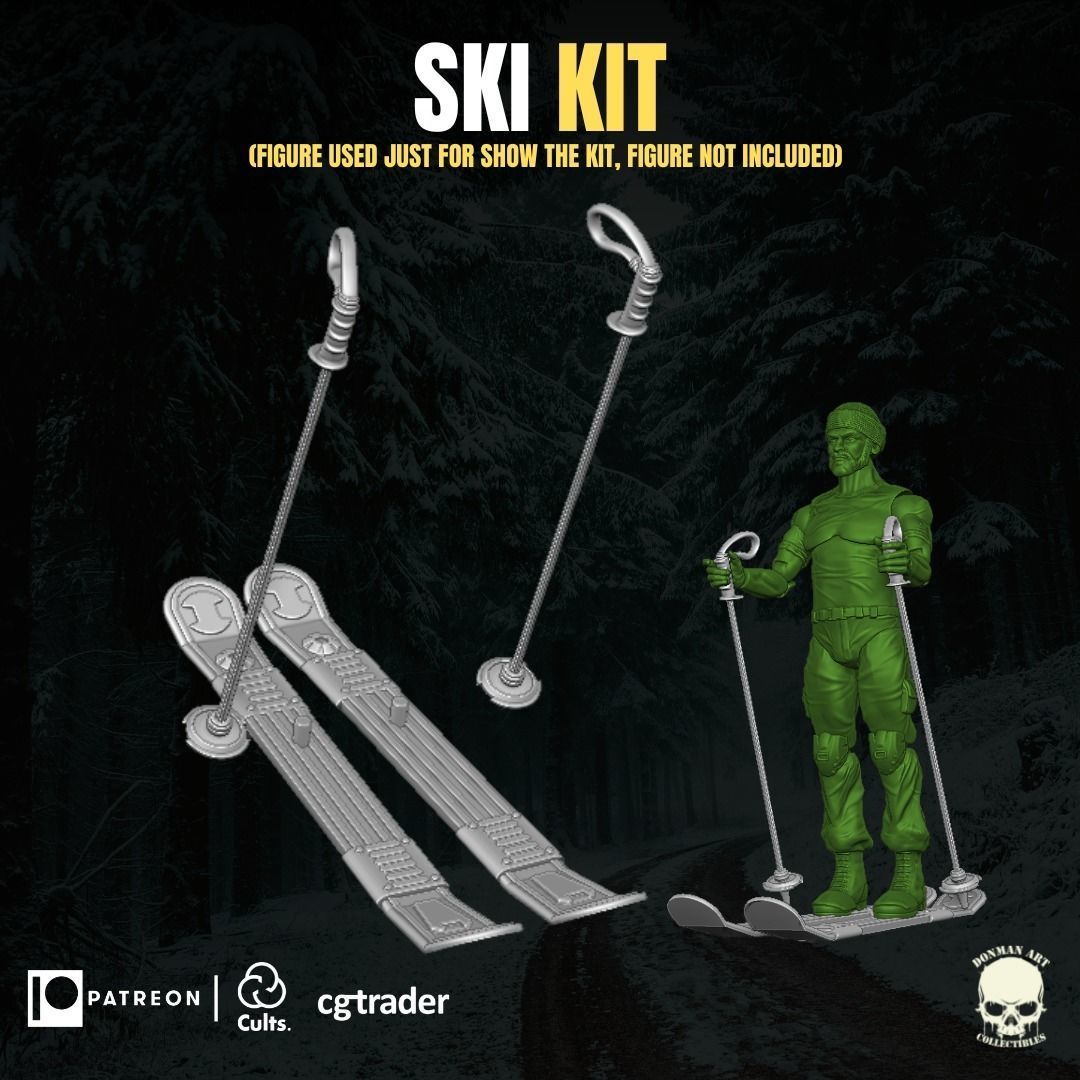 Ski Kit for Action Figures 3D print model_4