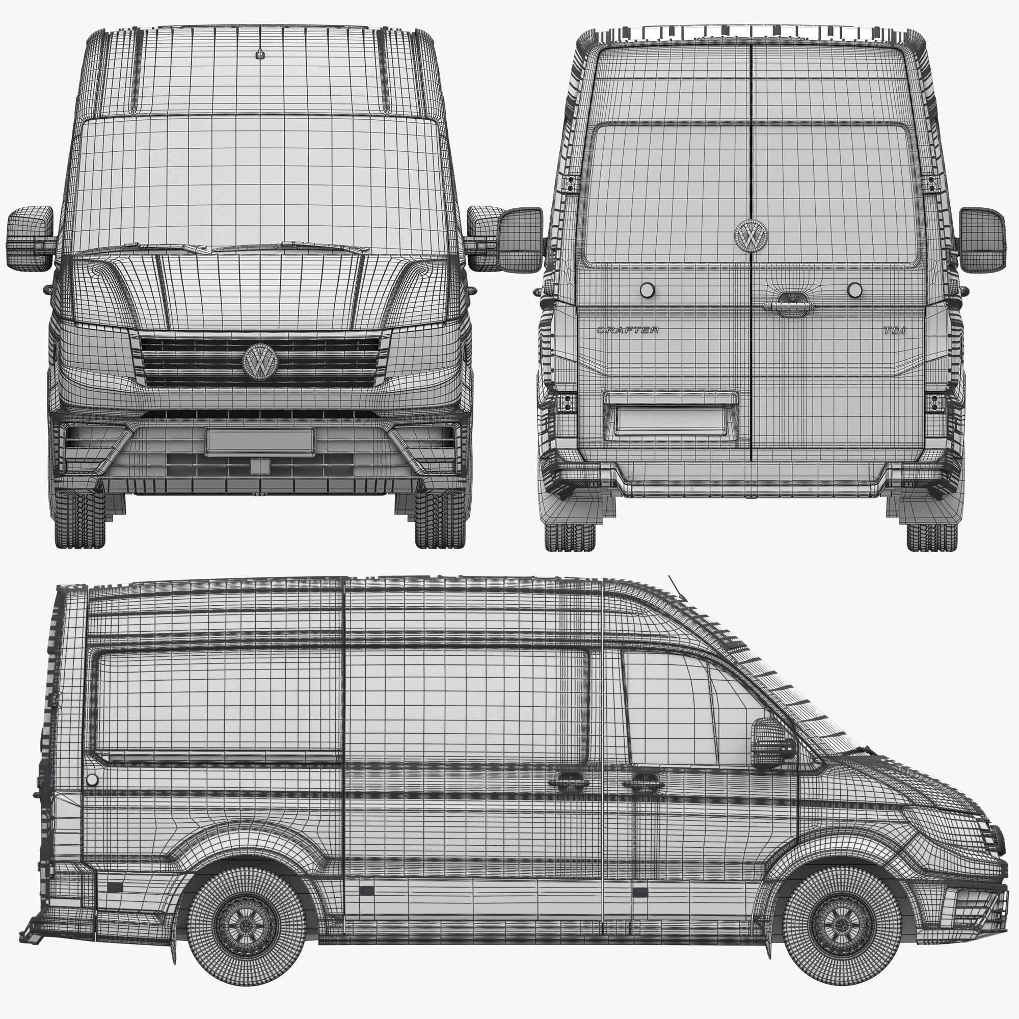 VW Crafter 2 Panel Van 3D model_3