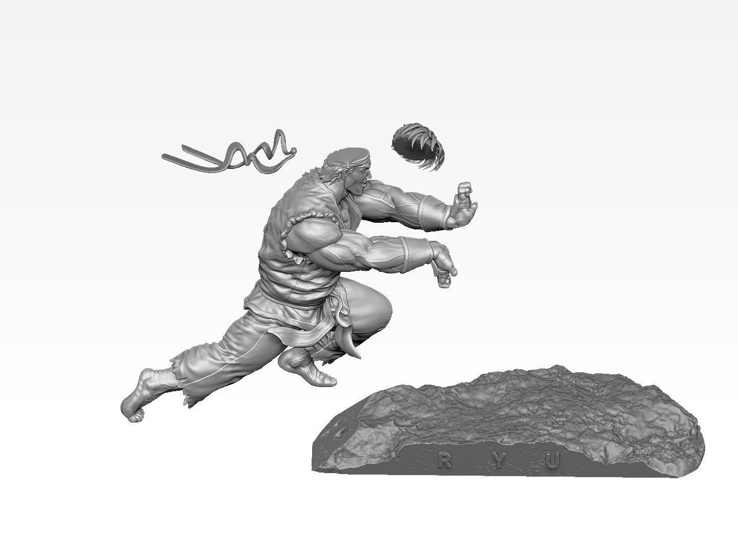Ryu in Street Fighter 2 for 3D printing STL 3D print model_32