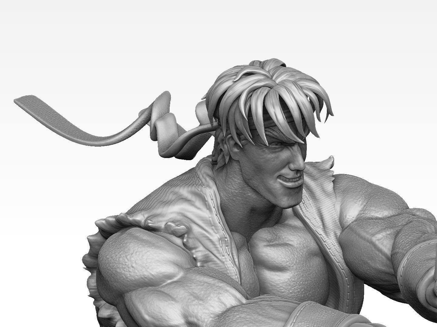 Ryu in Street Fighter 2 for 3D printing STL 3D print model_21