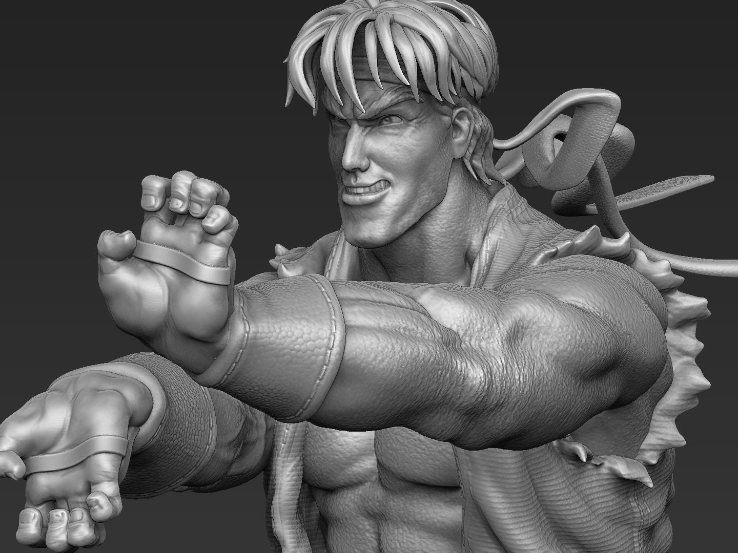 Ryu in Street Fighter 2 for 3D printing STL 3D print model_1