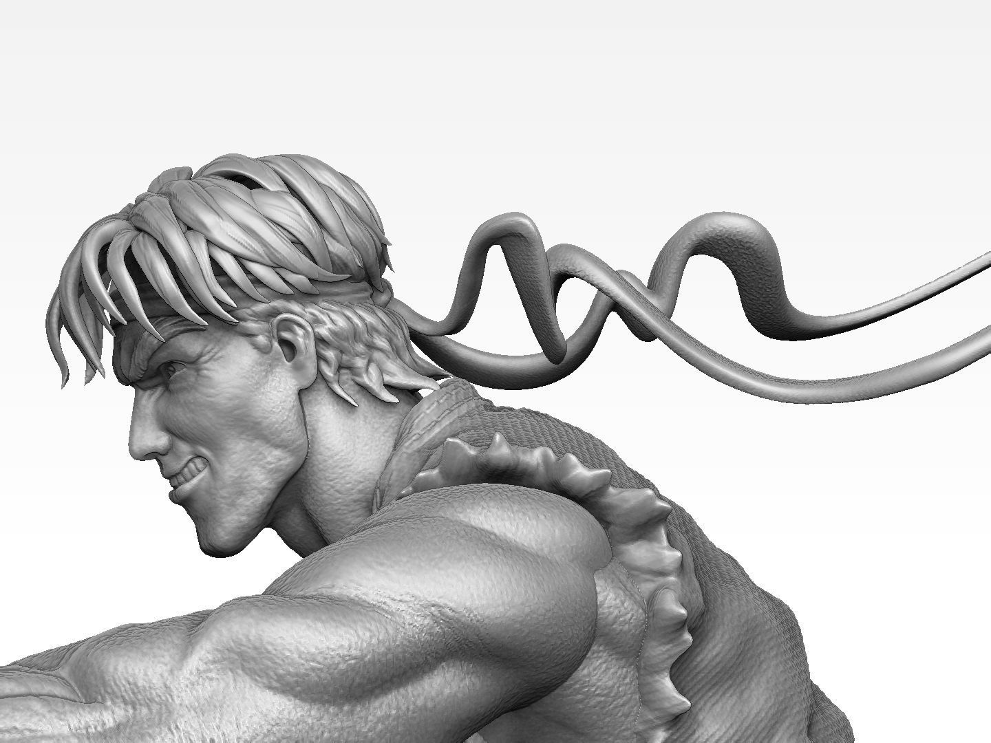 Ryu in Street Fighter 2 for 3D printing STL 3D print model_19