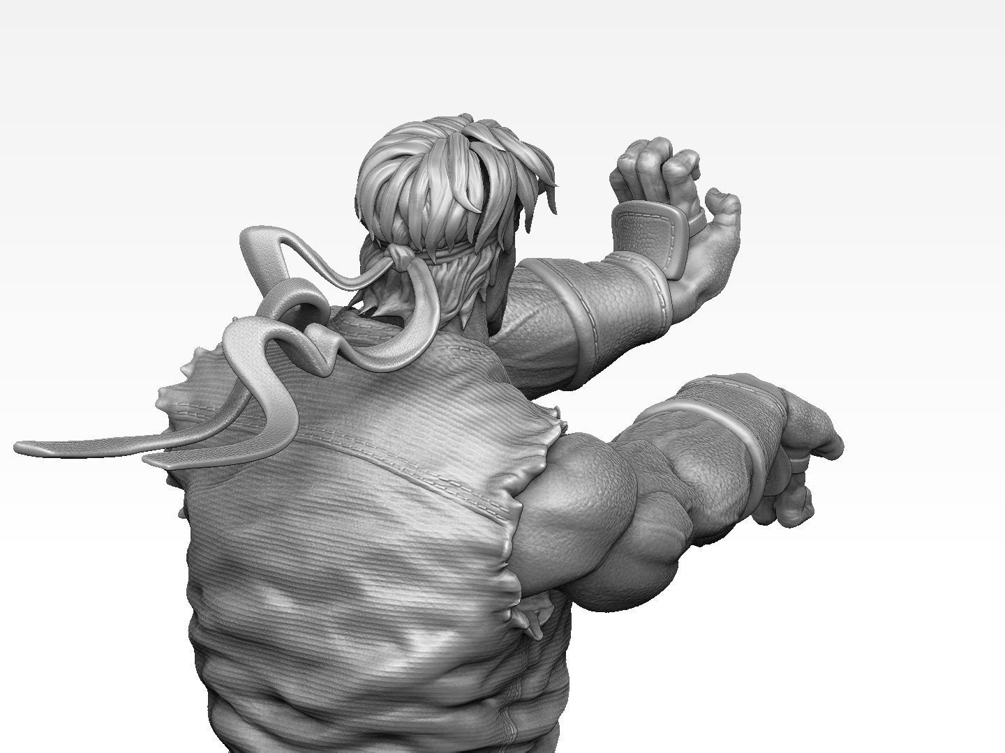 Ryu in Street Fighter 2 for 3D printing STL 3D print model_23