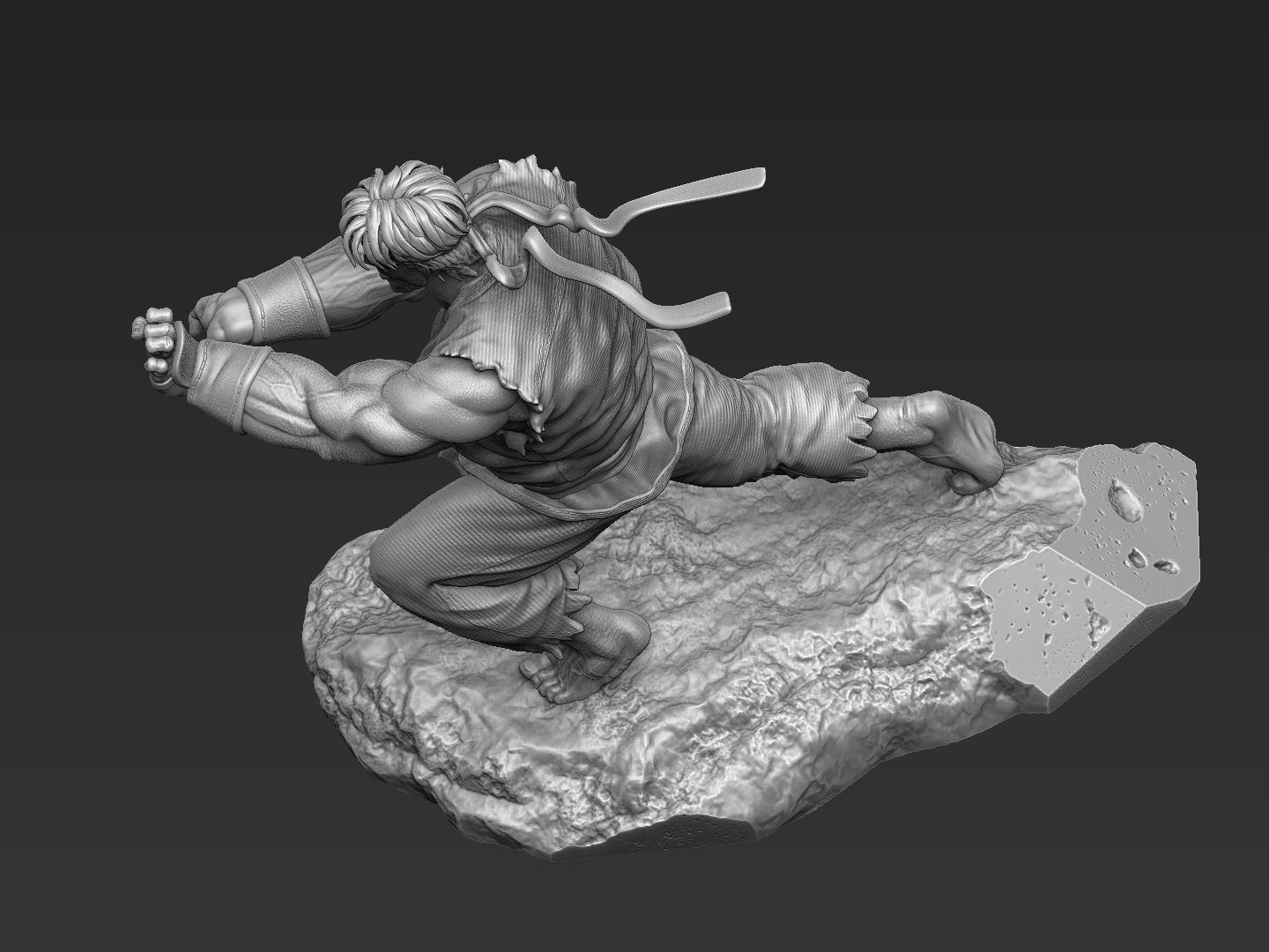Ryu in Street Fighter 2 for 3D printing STL 3D print model_28