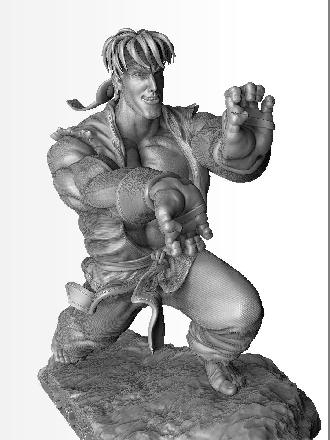 Ryu in Street Fighter 2 for 3D printing STL 3D print model_13