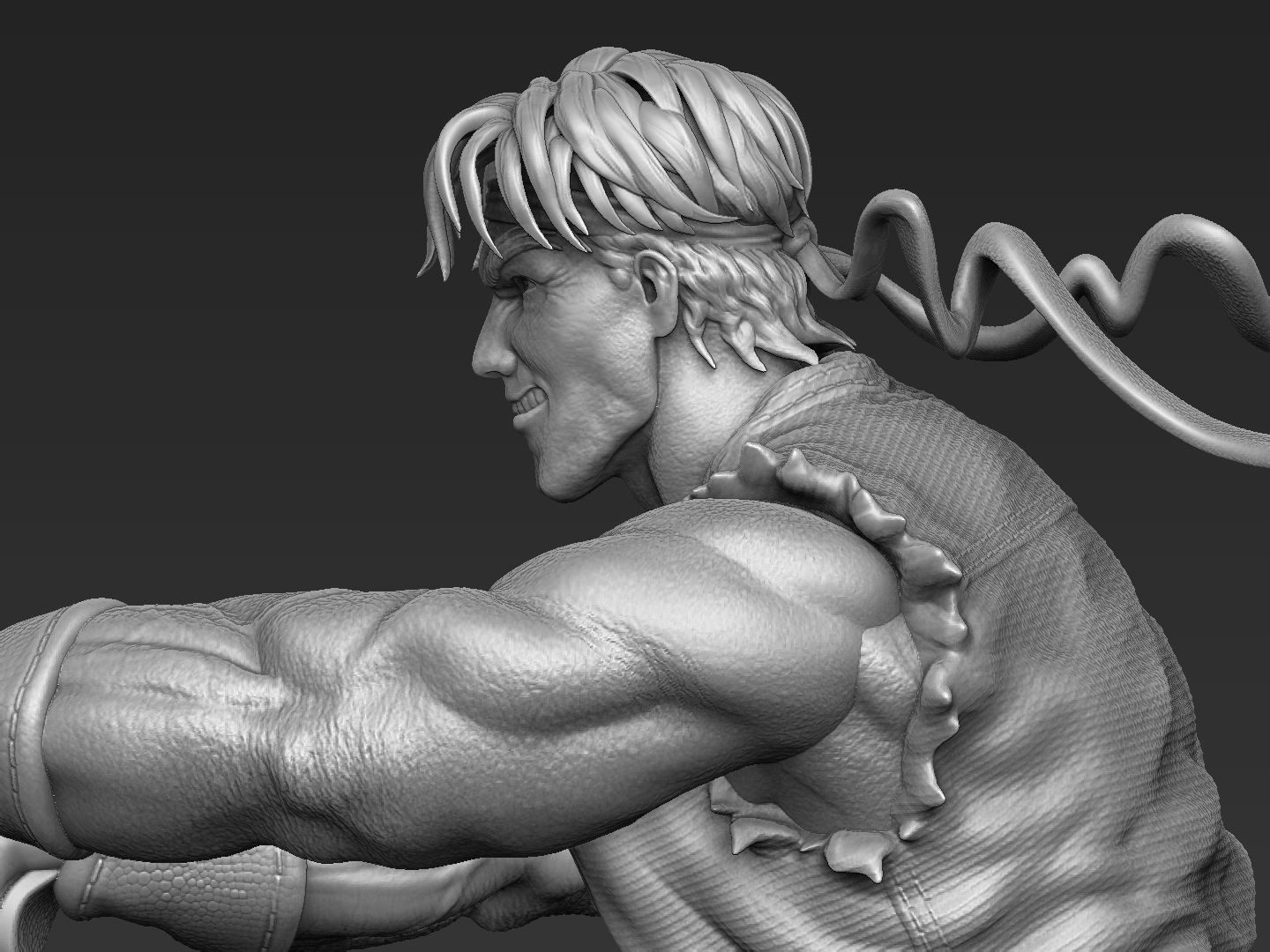 Ryu in Street Fighter 2 for 3D printing STL 3D print model_10