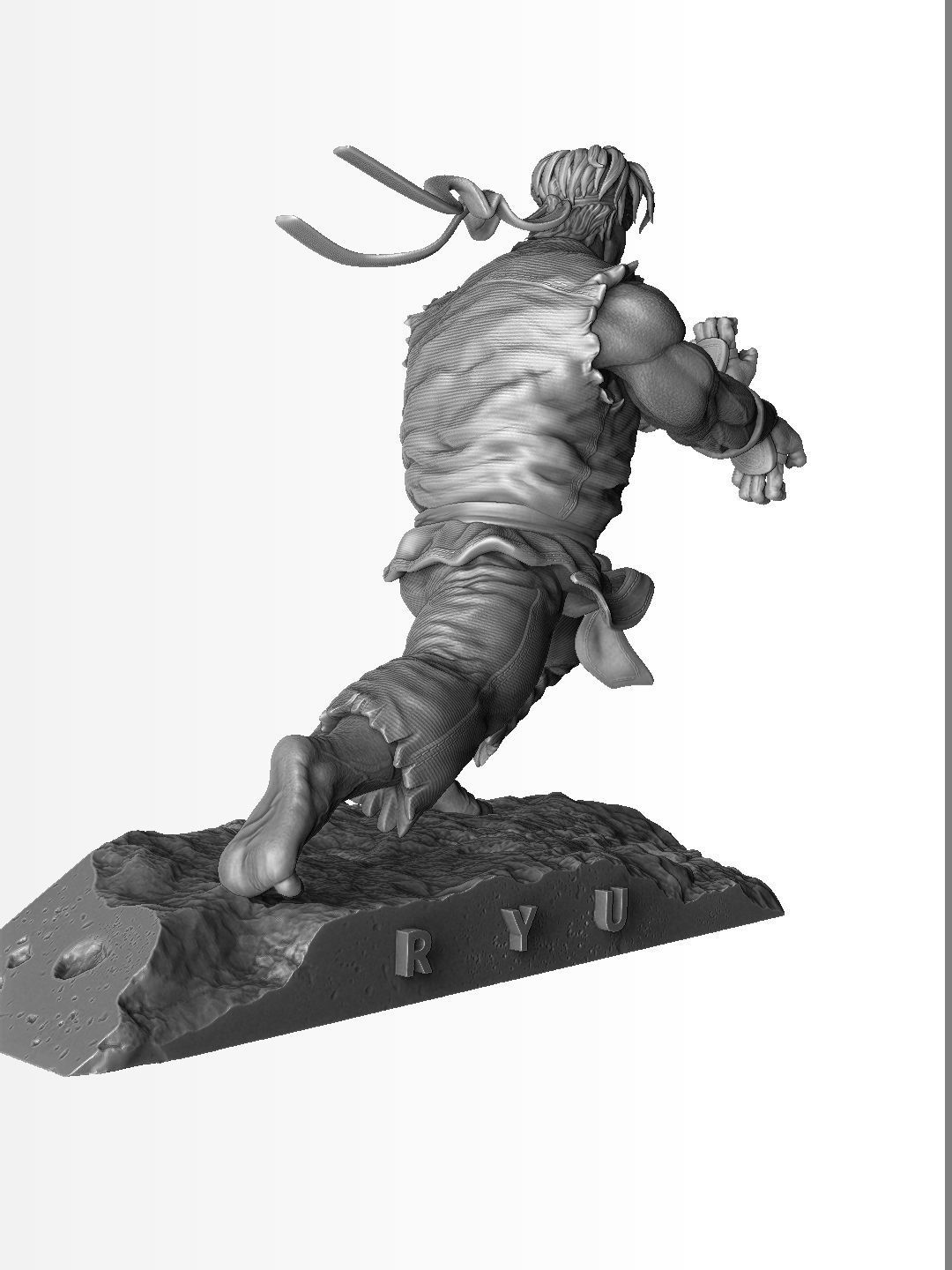 Ryu in Street Fighter 2 for 3D printing STL 3D print model_14