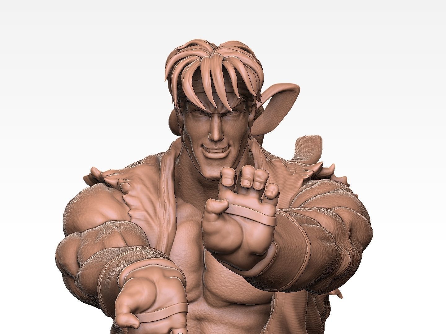 Ryu in Street Fighter 2 for 3D printing STL 3D print model_5